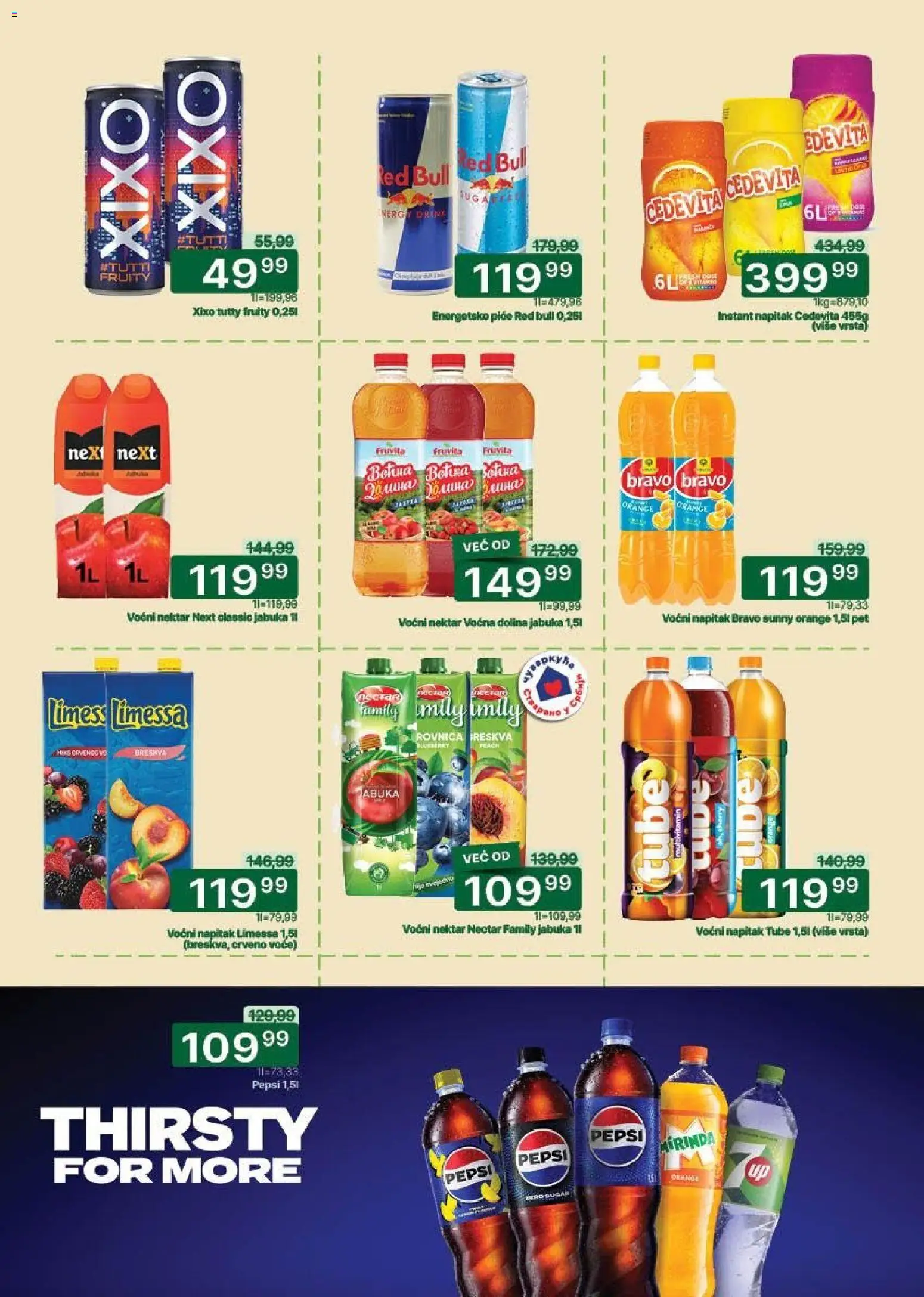 Univerexport katalog - važi od 27.04.2026 | Strana: 22 | Proizvode: Nektar, Fruvita, Red Bull, Pepsi