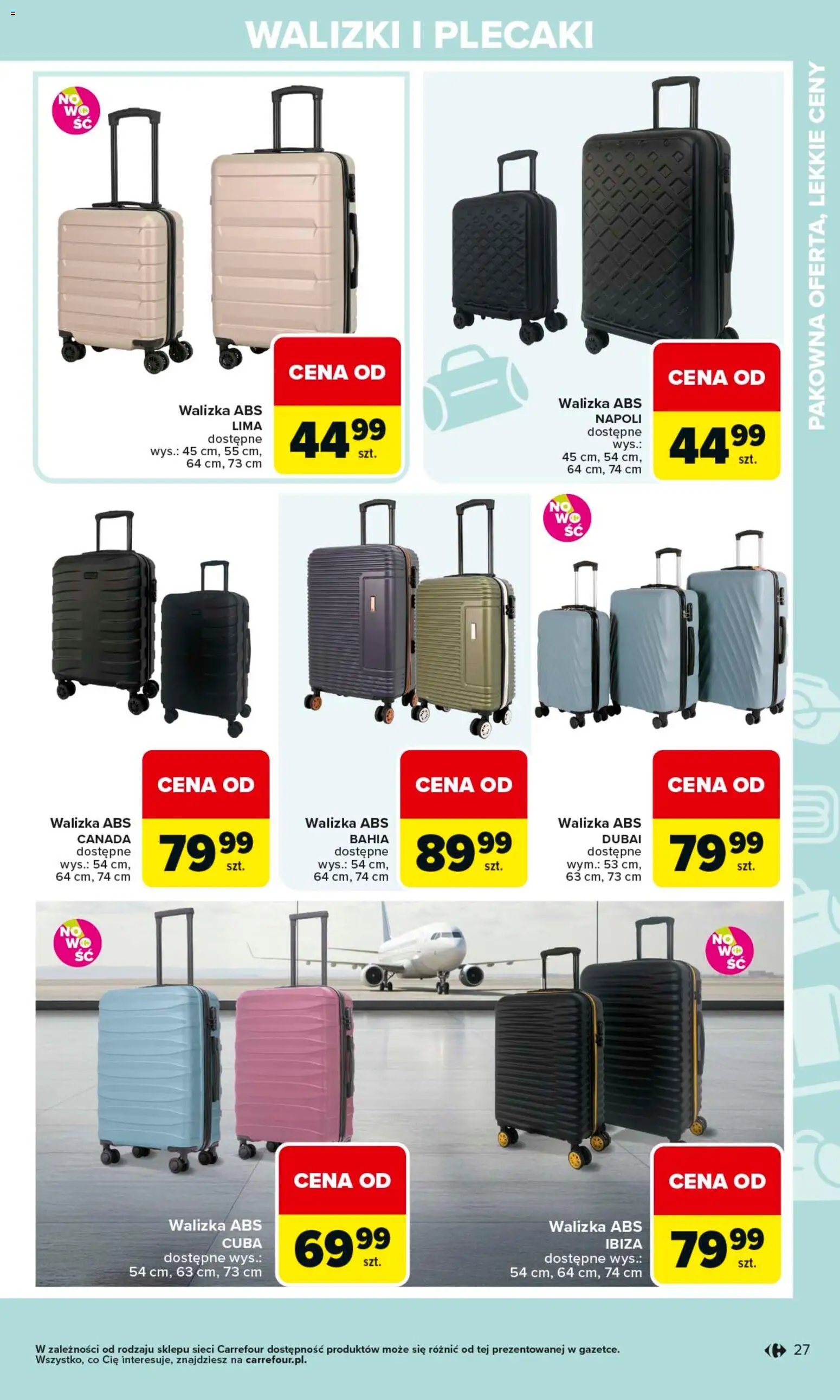 Carrefour gazetka - Gdzie Kwitnie Życie od 07.04.2026 | Strona: 27 | Produkty: Walizka, Walizki