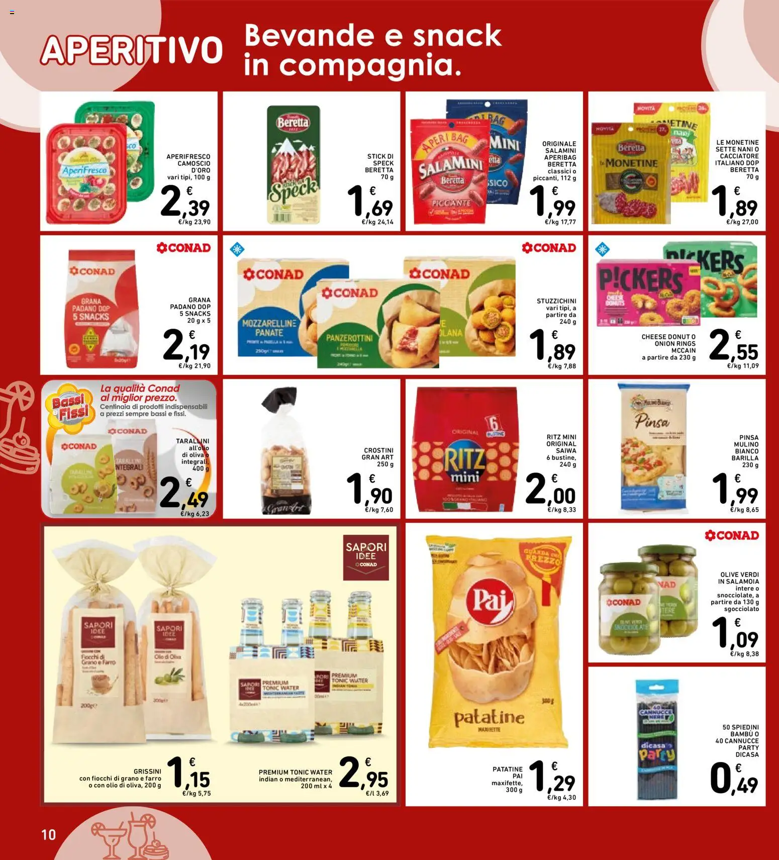 Volantino Spazio Conad del 30.04.2026 | Pagina: 10 | Prodotti: Speck, Fiocchi, Grissini, Farro