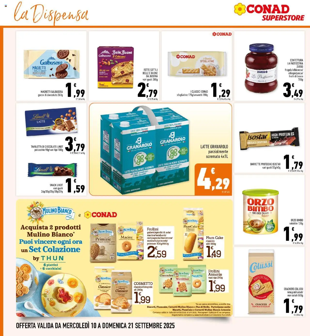 Volantino Conad del 10.09.2025 | Pagina: 16 | Prodotti: Cioccolato, Cornetto, Fragole, Plumcake