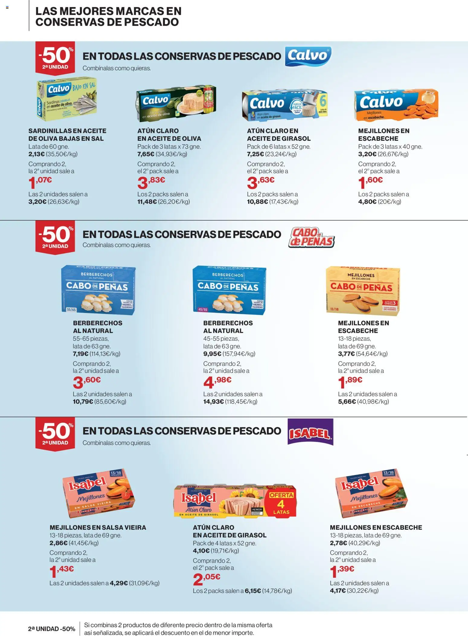 El Corte Inglés ofertas │ válido desde el 09.04.2026 | Página: 4 | Productos: Berberechos, Sardinillas, Aceite, Aceite de girasol