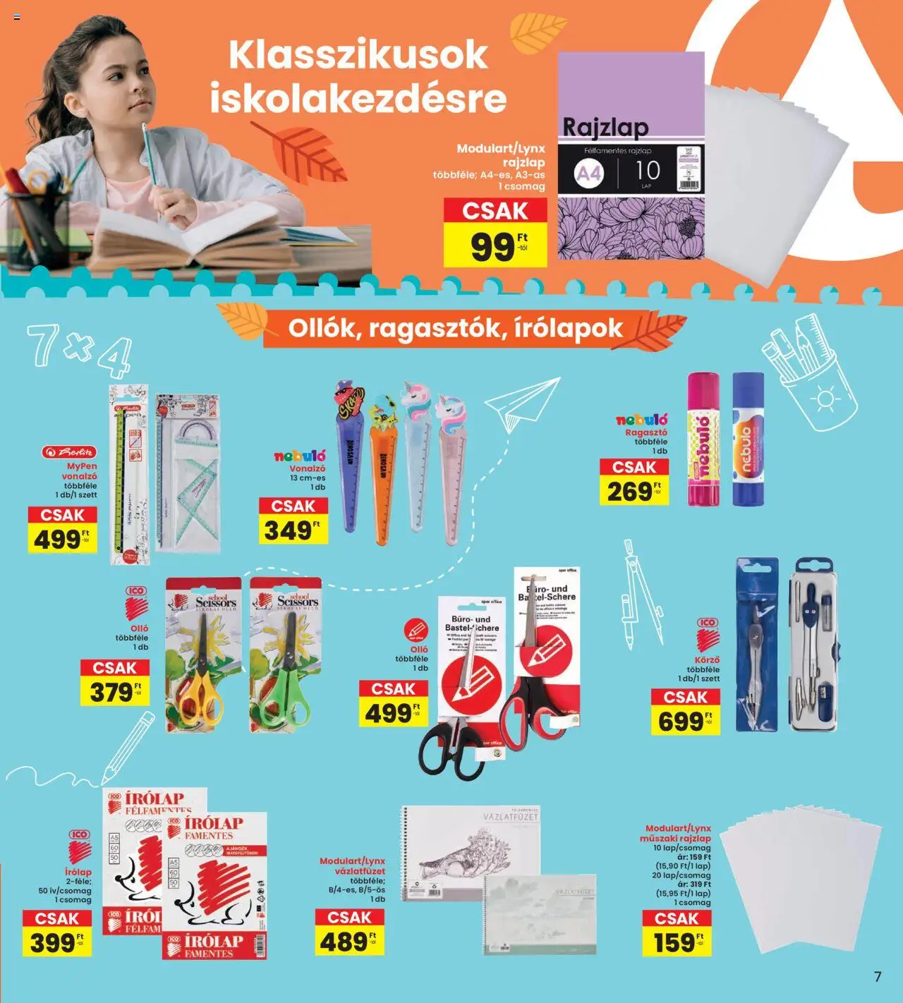 Interspar akciós ujság - amely érvényes a következő dátumtól: 14.08.2025 | Oldal: 7 | Termékek: Író, Ragasztó