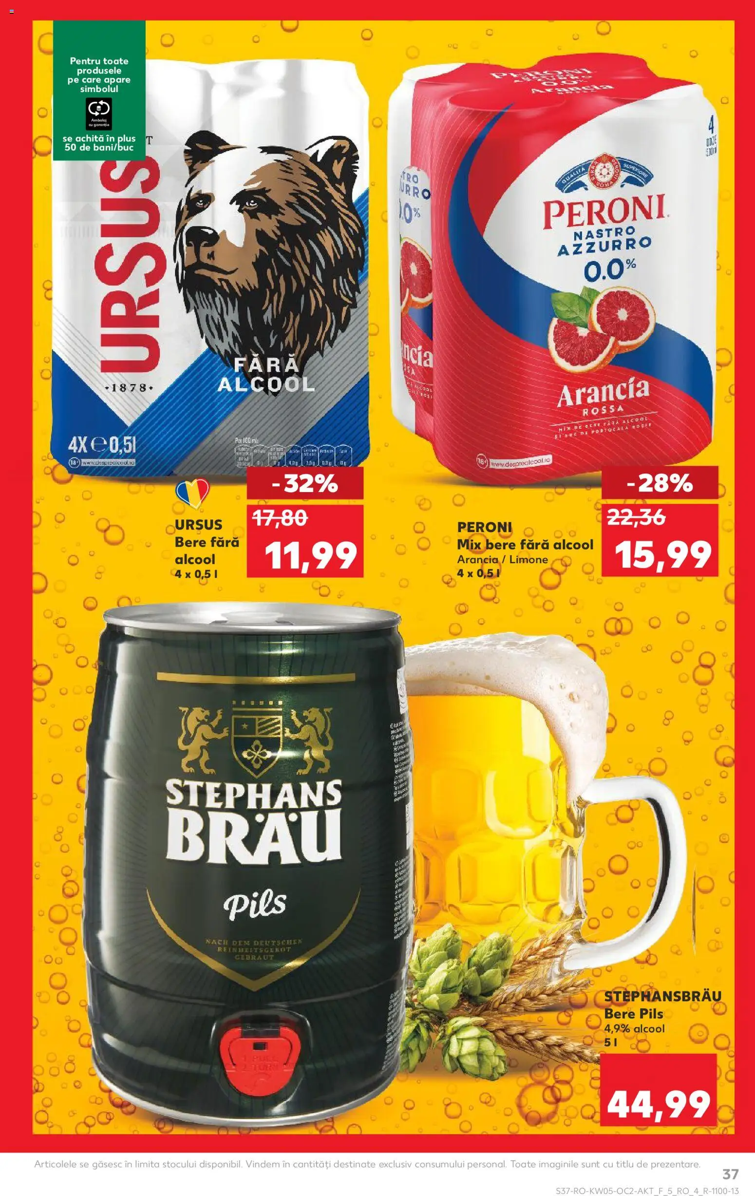 Noul catalog Kaufland – valabil de la 28.01.2026 | Pagină: 37 | Produse: Bere