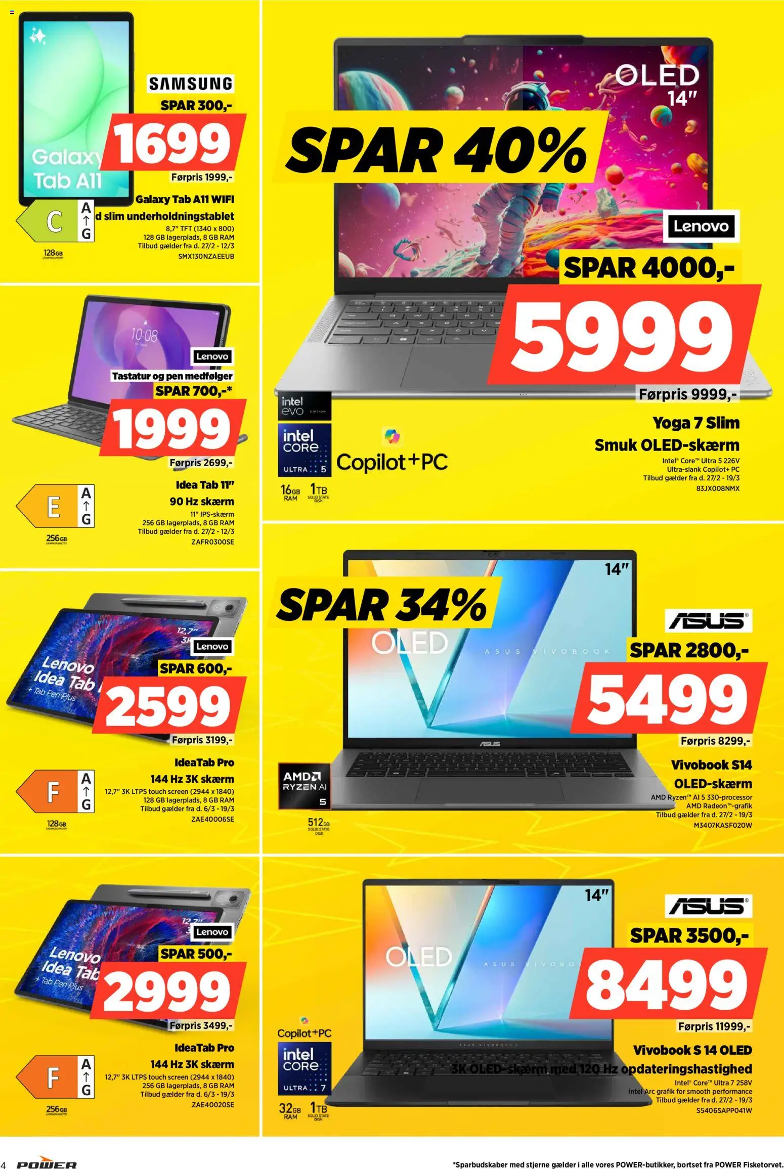 Power tilbudsavis – gyldig fra 03.04.2026 | Side: 4 | Produkter: RAM, Disk, PC, Tastatur