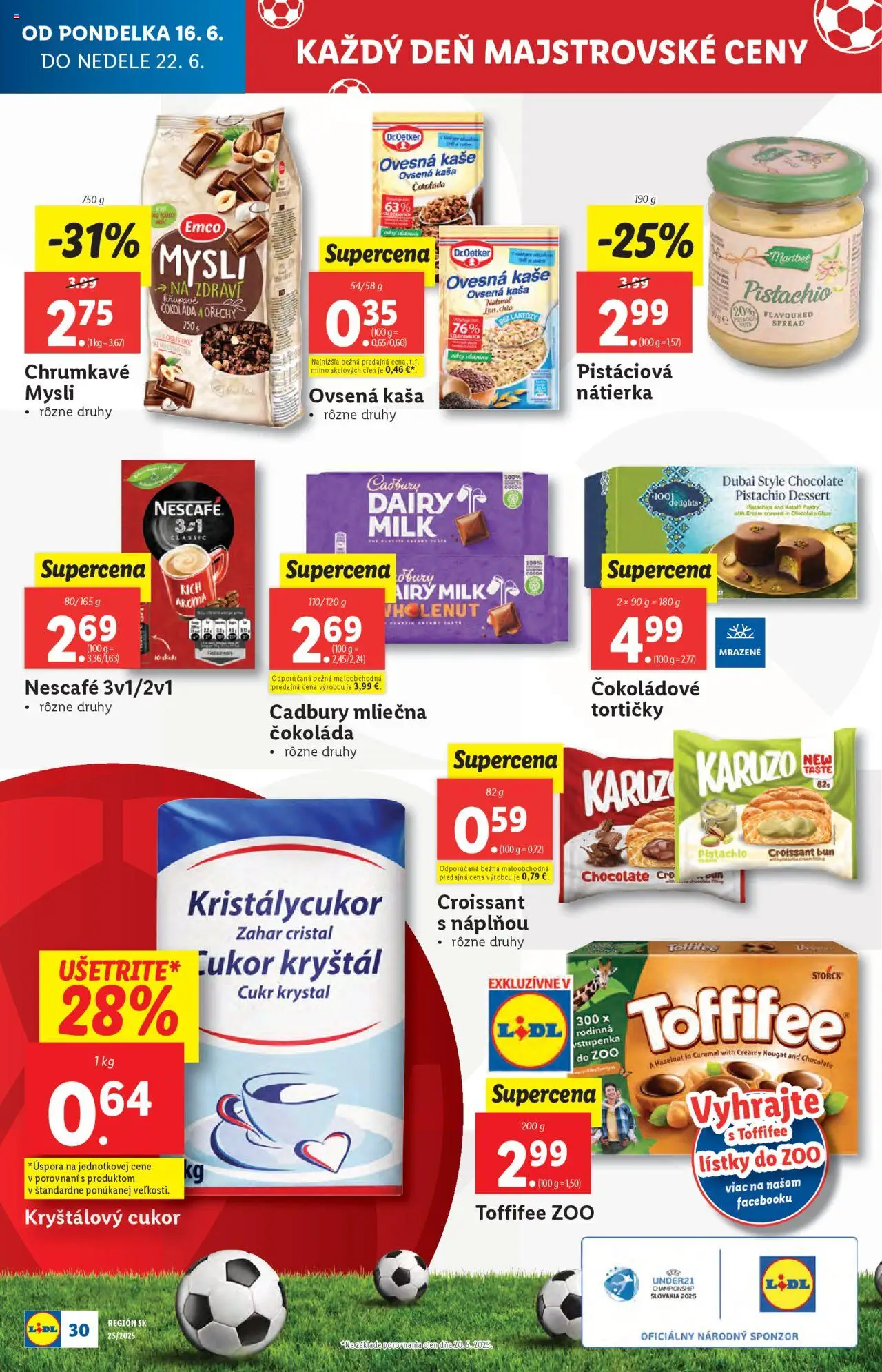 Lidl leták │ platný od 16.06.2025 | Strana: 34 | Produkty: Croissant, Kryštálový cukor, Cukor, Orechy