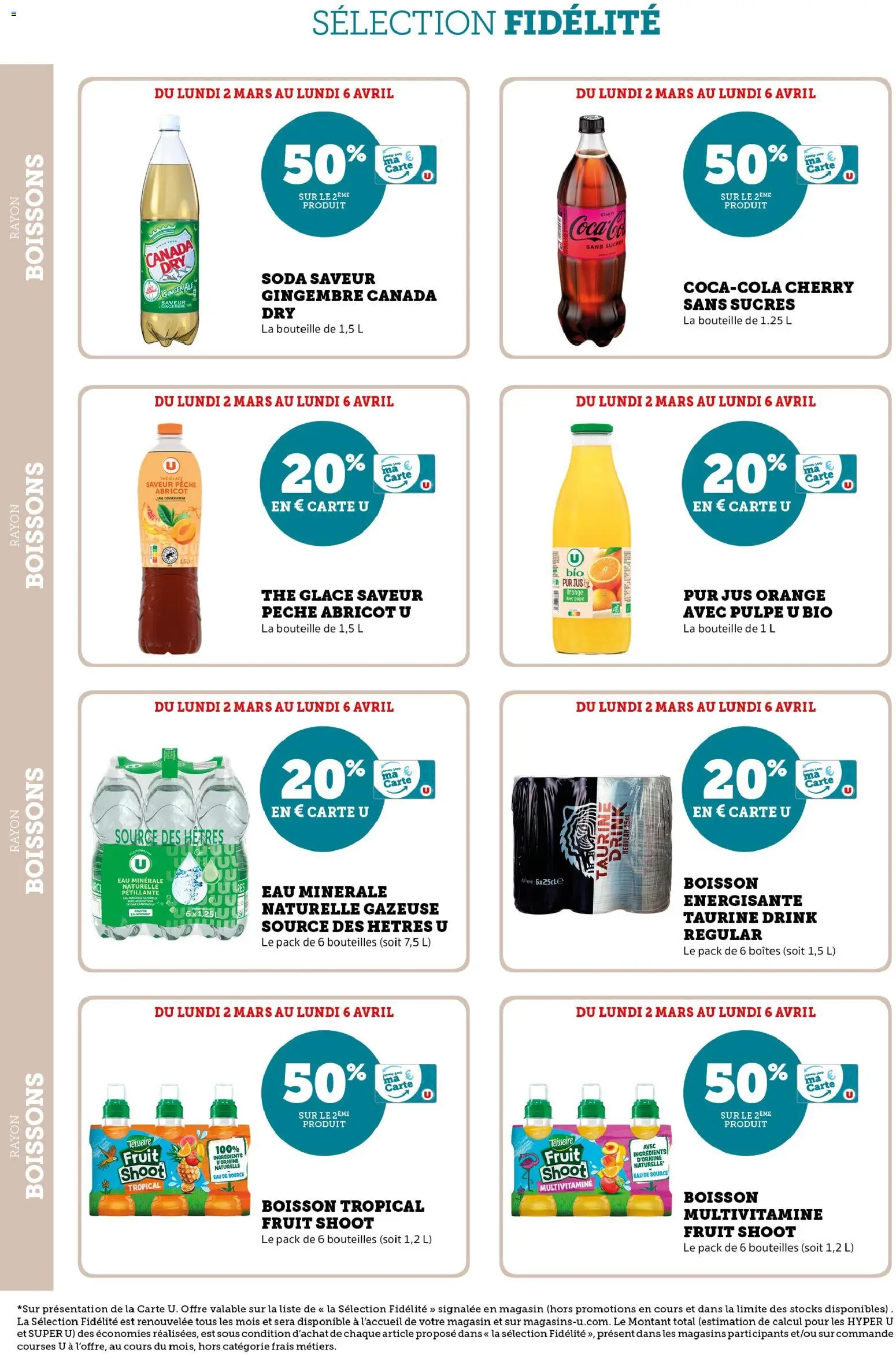 {H1} | Page: 28 | Produits: Eau minérale, Abricot, Eau de source, Thé glacé