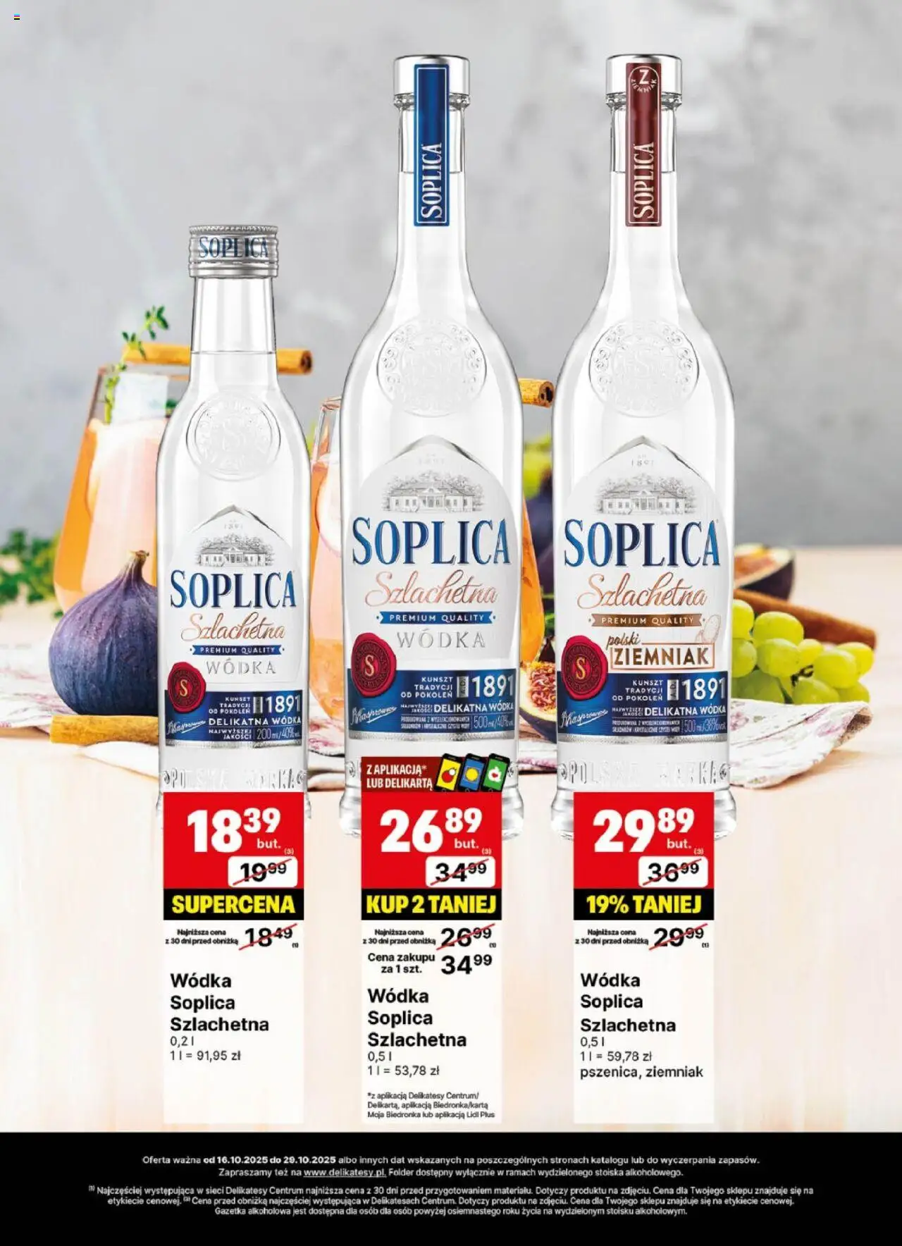 Delikatesy Centrum Gazetka - DeliBarek od 16.10.2025 | Strona: 13 | Produkty: Soplica wódka, Delikatesy, Wódka