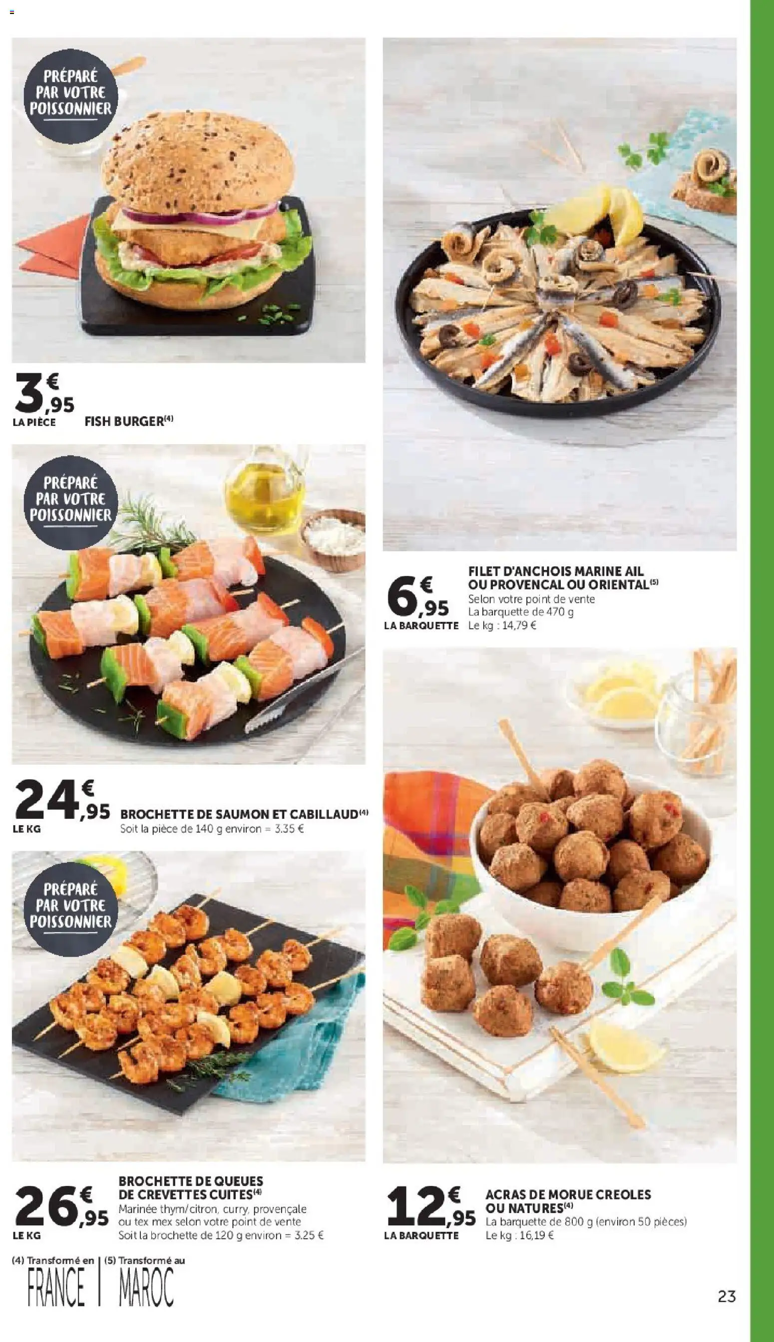 {H1} | Page: 23 | Produits: Ail, Crevettes, Morue, Saumon