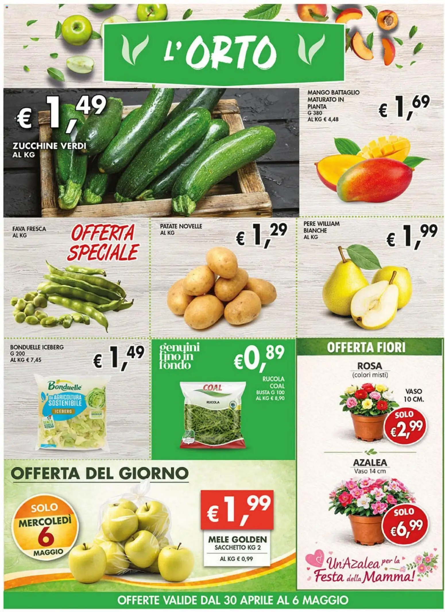 Volantino Coal del 23.04.2026 | Pagina: 7 | Prodotti: Rucola, Patate, Mango, Zucchine
