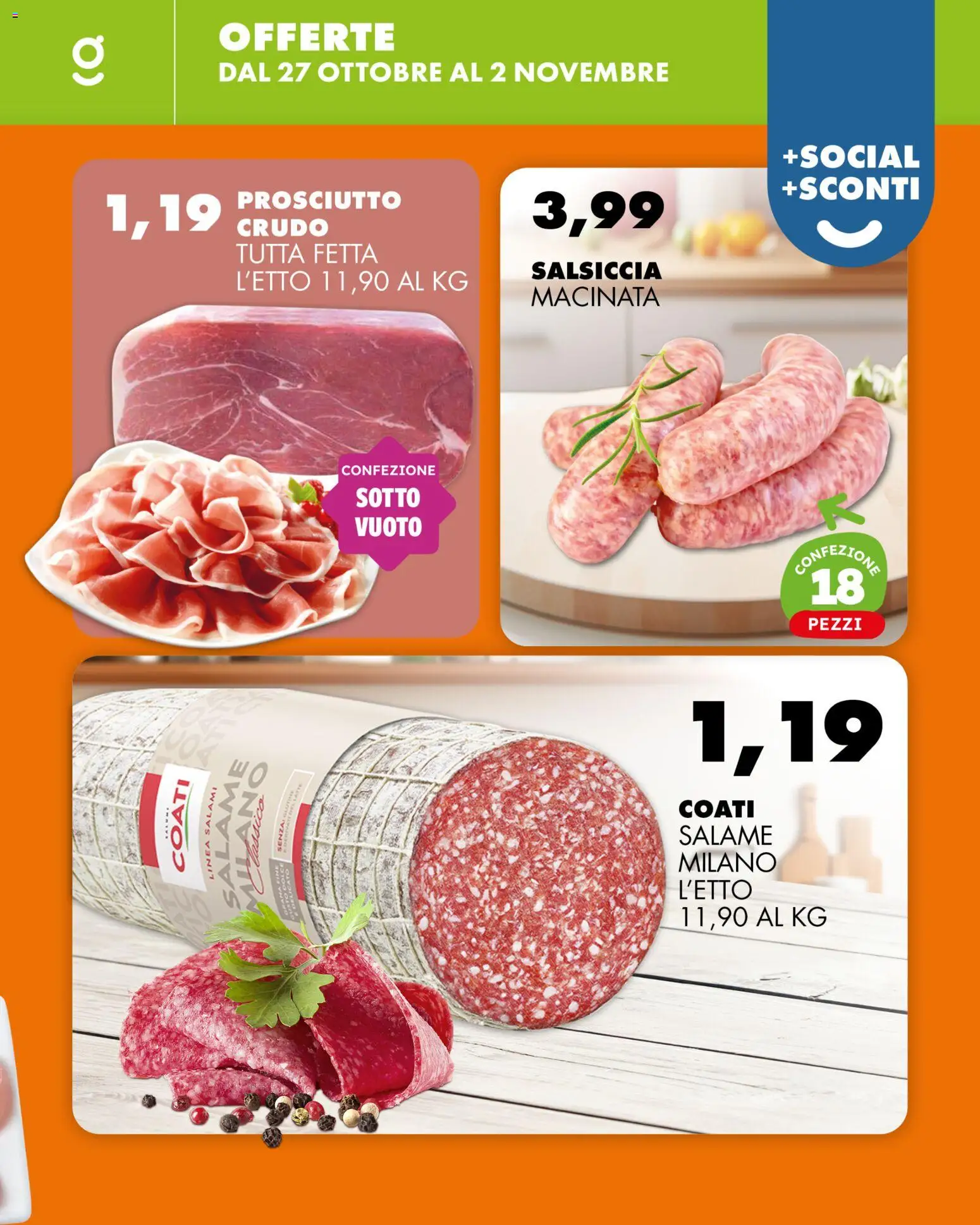 Volantino GECOP del 27.10.2025 | Pagina: 3 | Prodotti: Salame, Prosciutto, Salsiccia