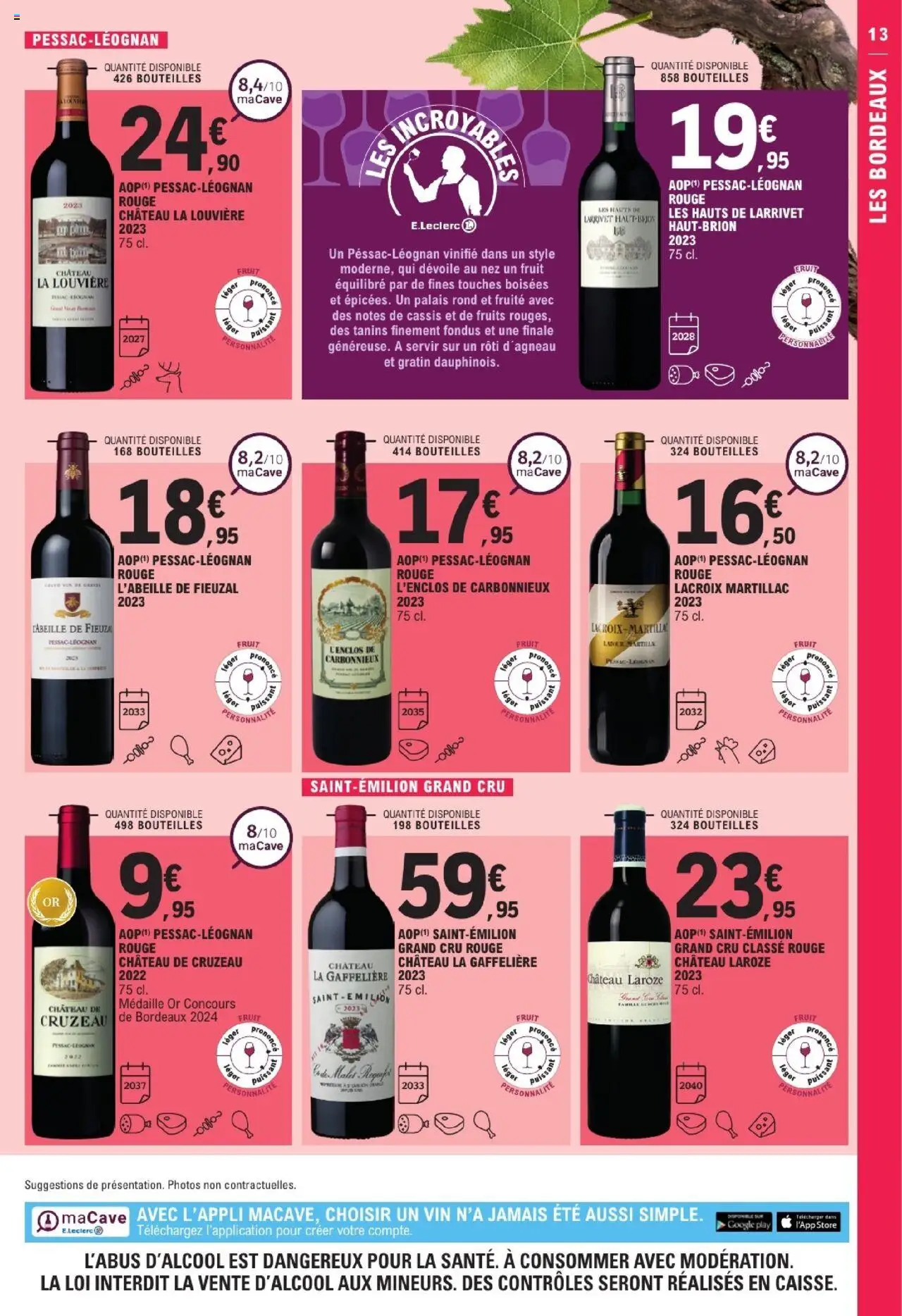  | Page: 13 | Produits: Saint-émilion grand cru, Cassis, Store, Vin