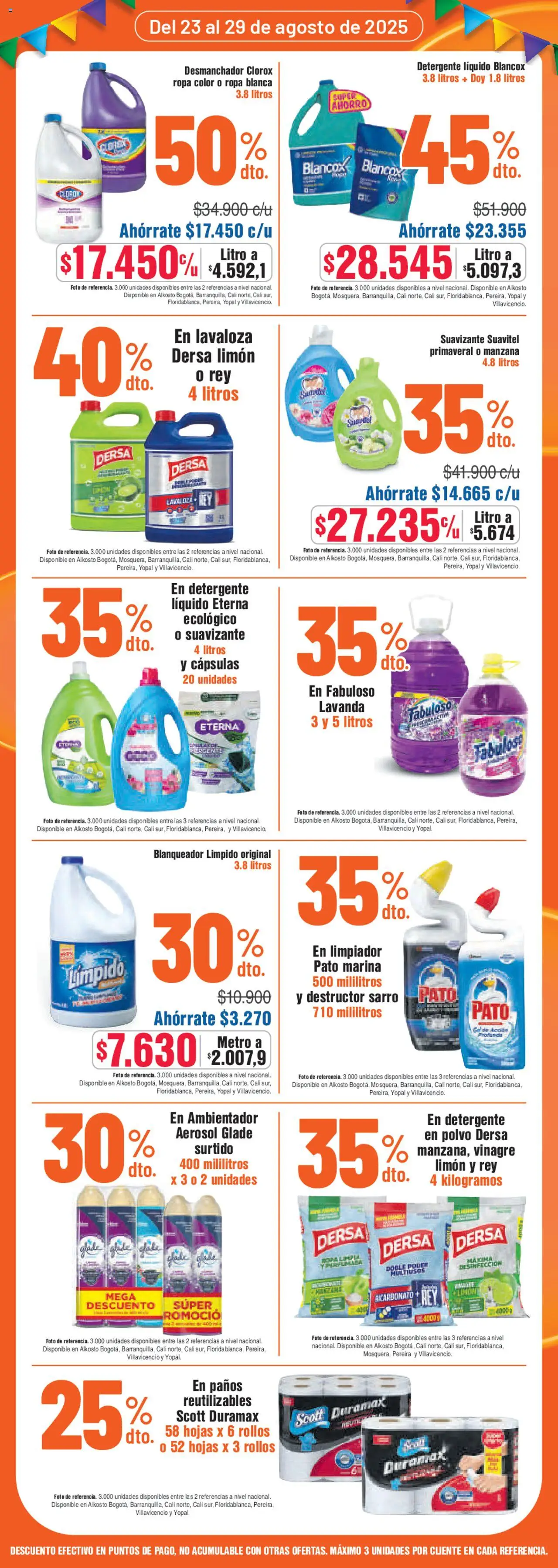Alkosto folleto │ válido desde el 23.08.2025 | Página: 6 | Productos: Detergente, Manzana, Detergente líquido, Δεξαμενή