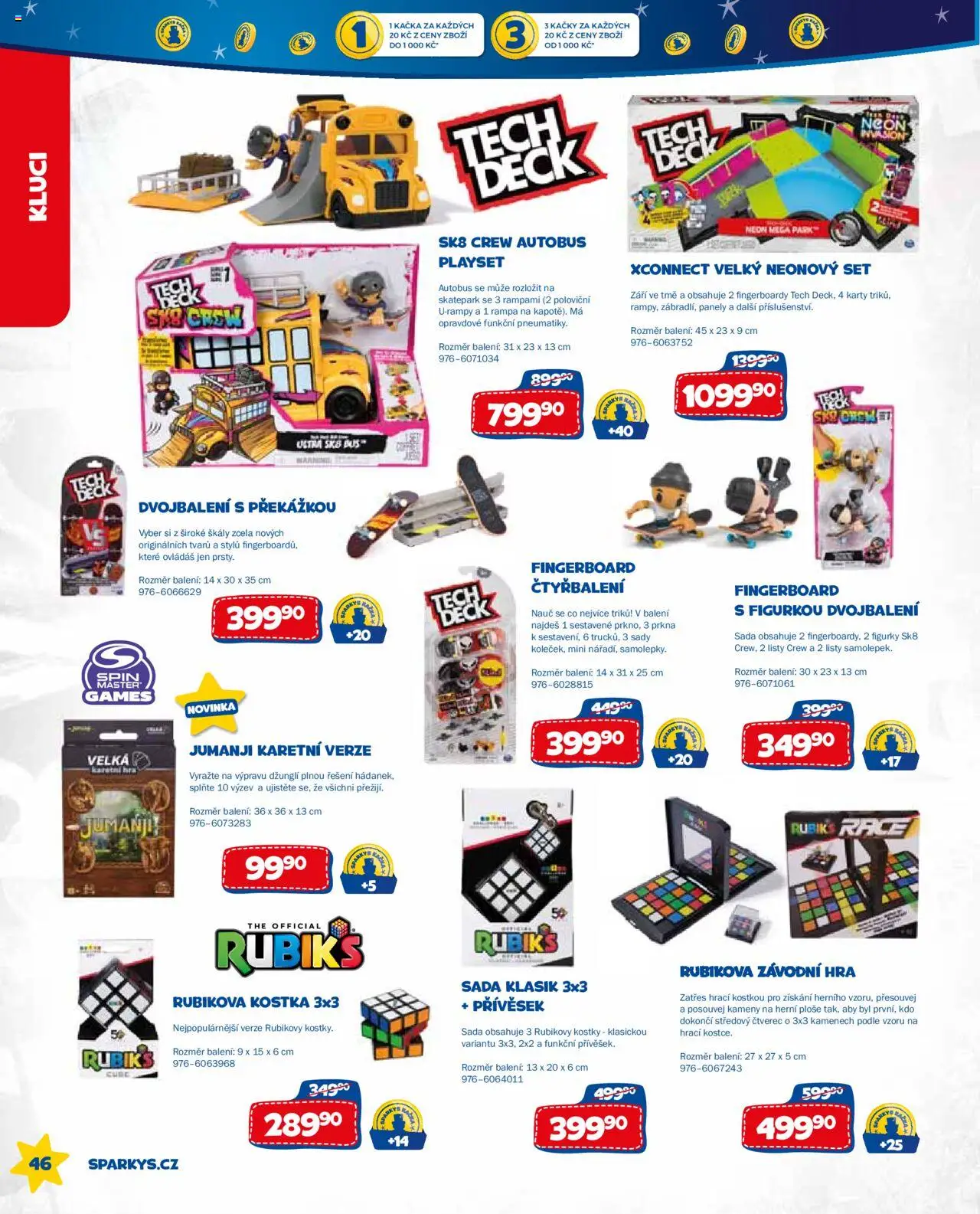 Sparkys katalog léto 2025 od 01.01.2025 | Strana: 46 | Produkty: Hra, Figurky, Fingerboard, Kostky