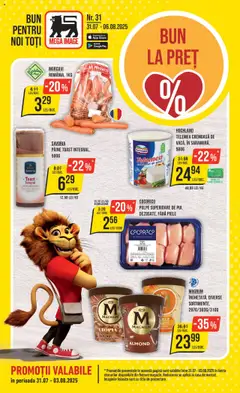 Catalog Mega Image – previzualizare al pliantului de la Mega Image valabil de la 31.07.2025
