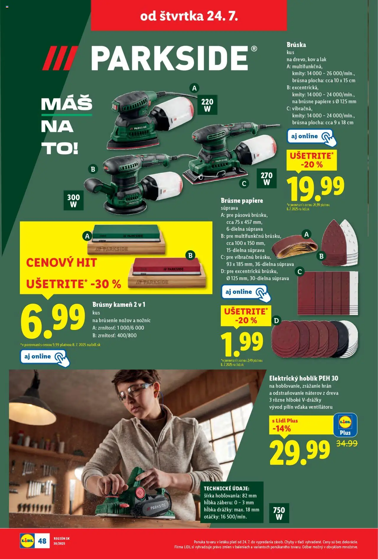 Lidl leták │ platný od 21.07.2025 | Strana: 70 | Produkty: Parkside
