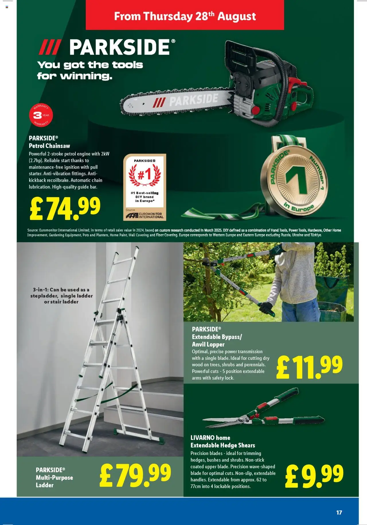  | Page: 17 | Products: Ladder, Anvil lopper, Floor, Hedge shears