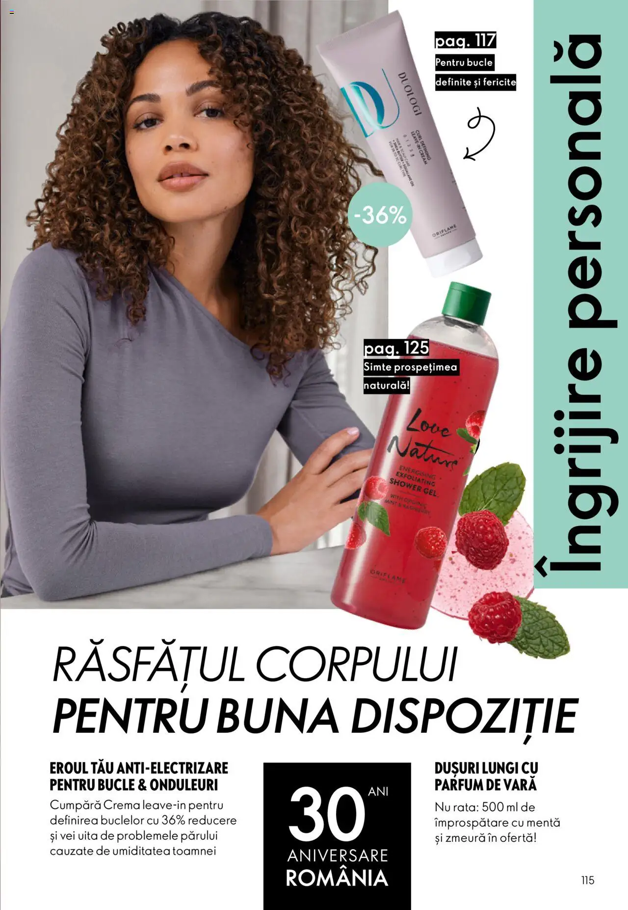 Oriflame catalog 13 2025 – valabil de la 10.09.2025 | Pagină: 115 | Produse: Zmeură, Parfum, Rață, Cremă