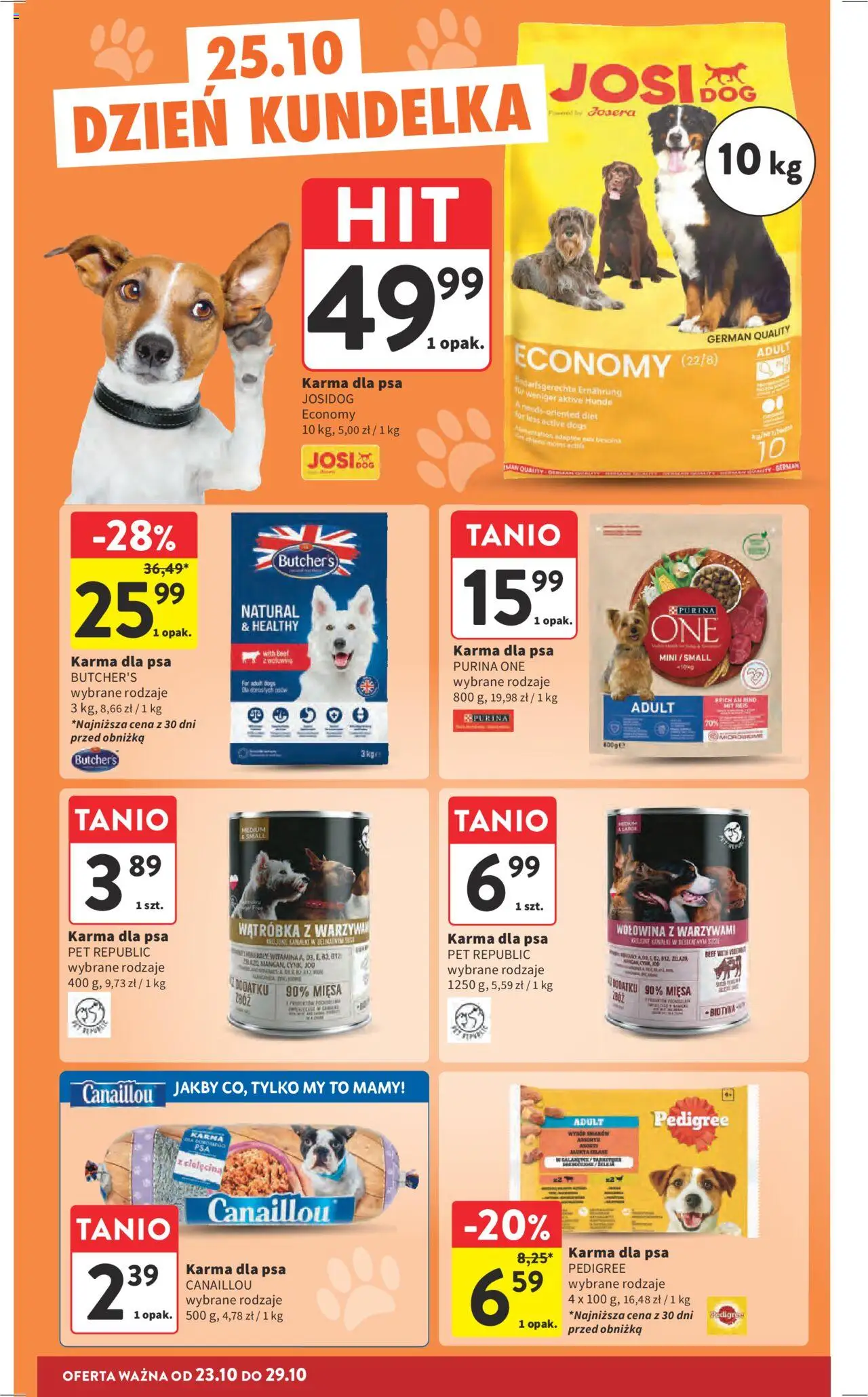 Intermarche Gazetka od 23.10.2025 | Strona: 36 | Produkty: Wątróbka, Pedigree, Karma dla psa pedigree, Wołowina