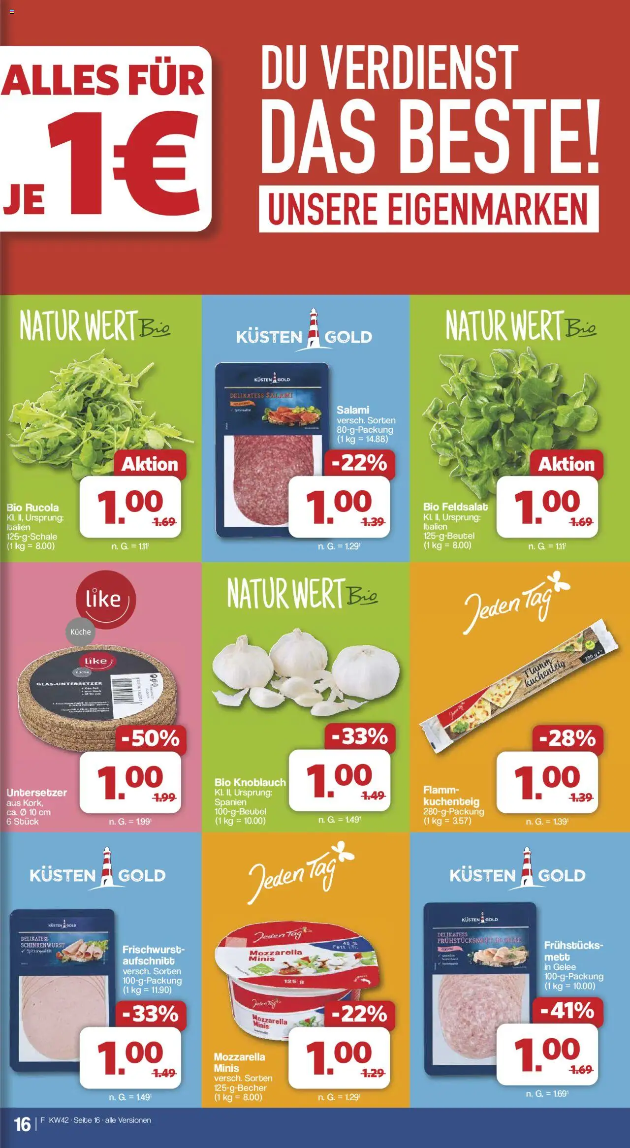Famila Nordwest Prospekt 	 – gültig ab 13.10.2025 | Seite: 18 | Produkte: Mozzarella, Küche, Knoblauch, Salami