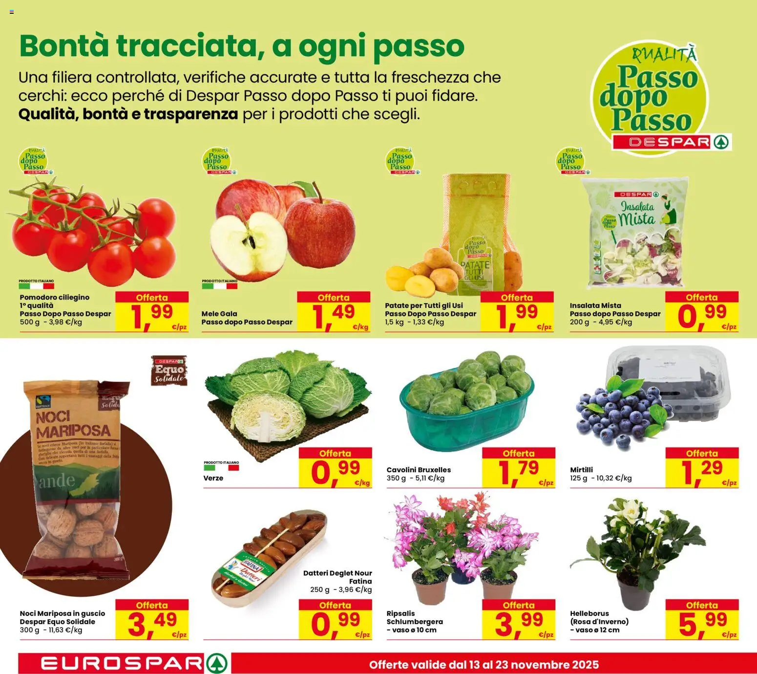 Volantino Despar del 13.11.2025 | Pagina: 6 | Prodotti: Mele, Insalata, Pomodoro, Vaso