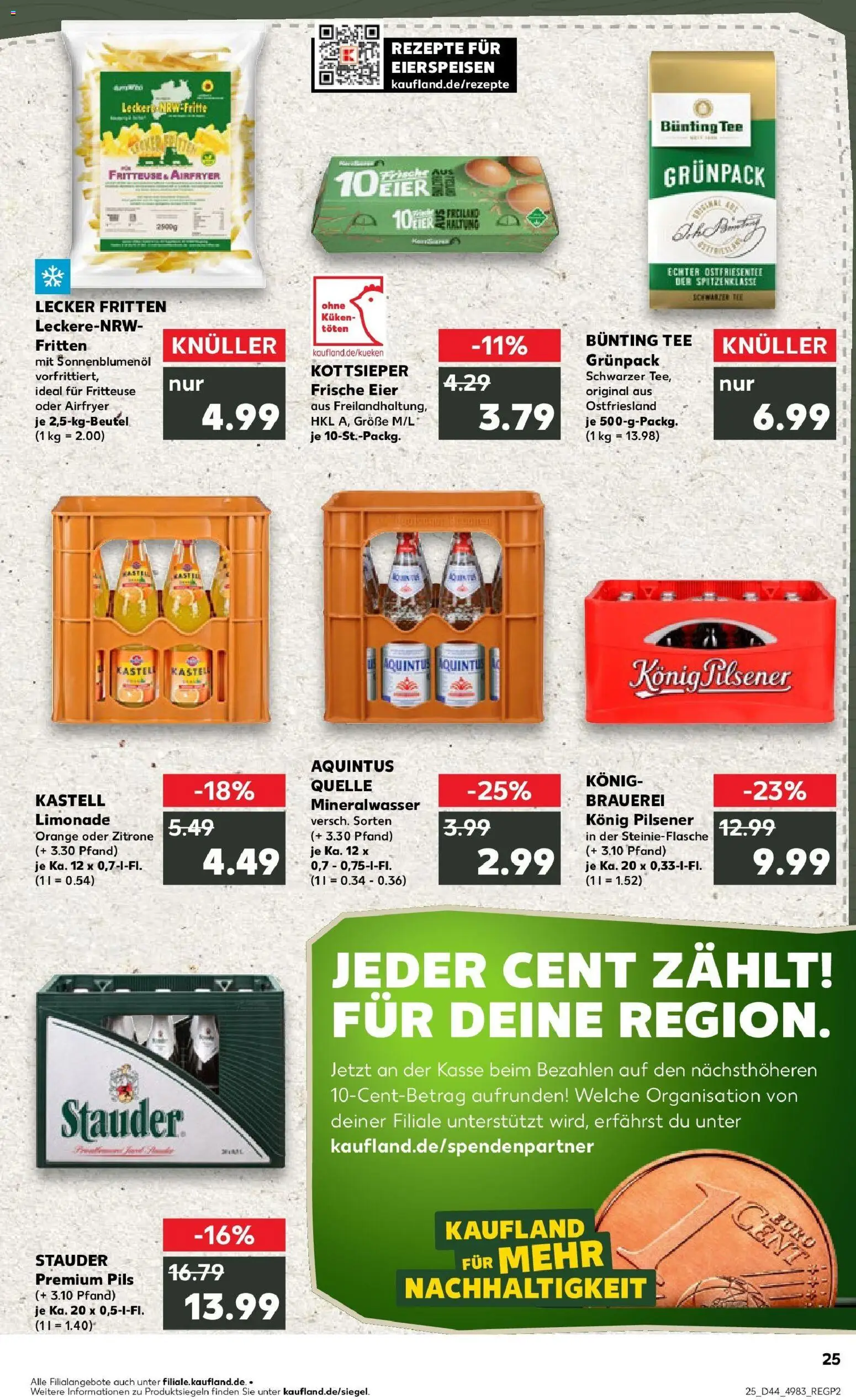Kaufland prospekt Mülheim An Der Ruhr	 – gültig ab 30.10.2025 | Seite: 25 | Produkte: Sonnenblumenol, Pils, Mineralwasser, Tee