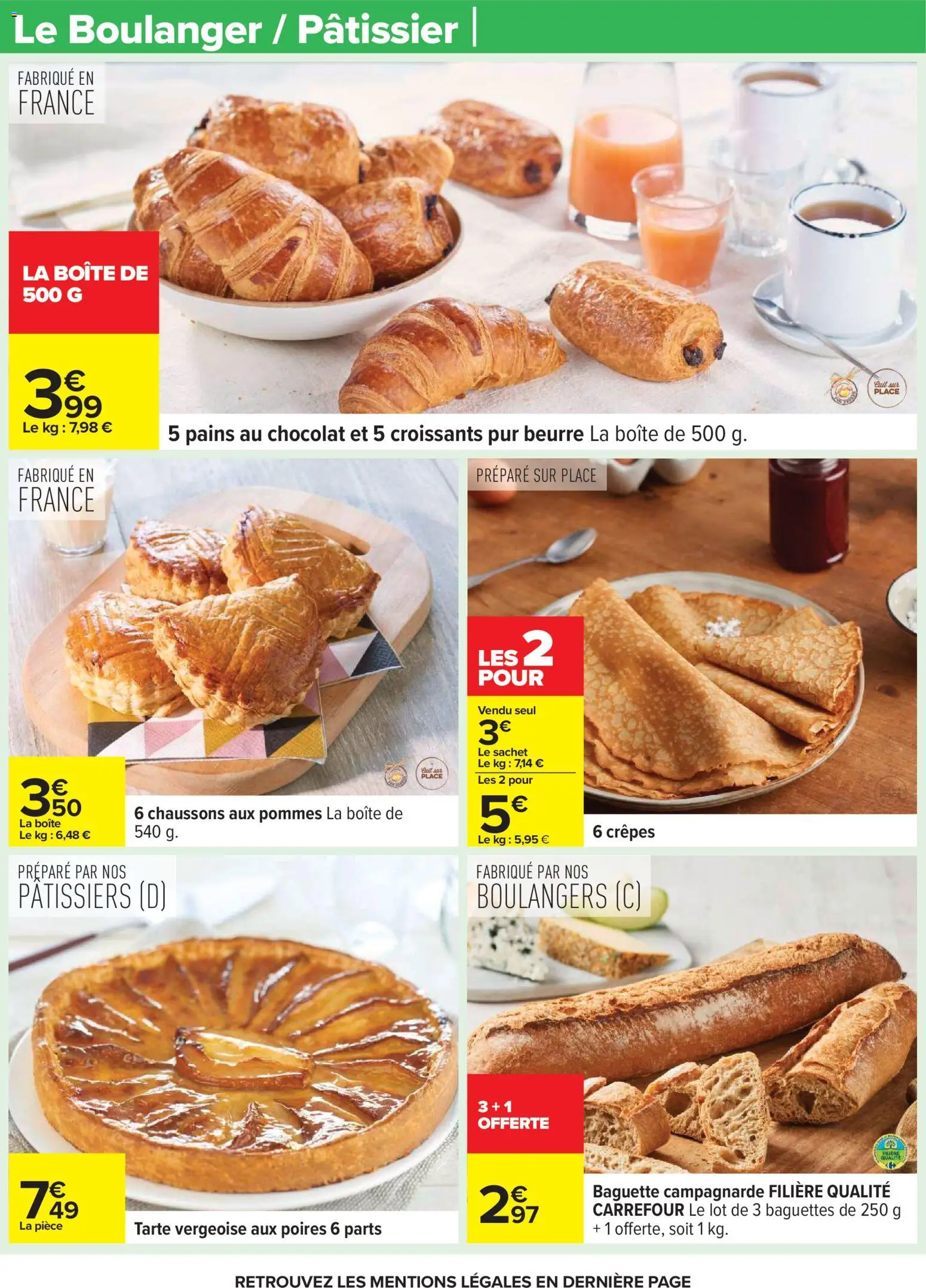 {H1} | Page: 15 | Produits: Beurre, Chocolat, Pommes, Chaussons