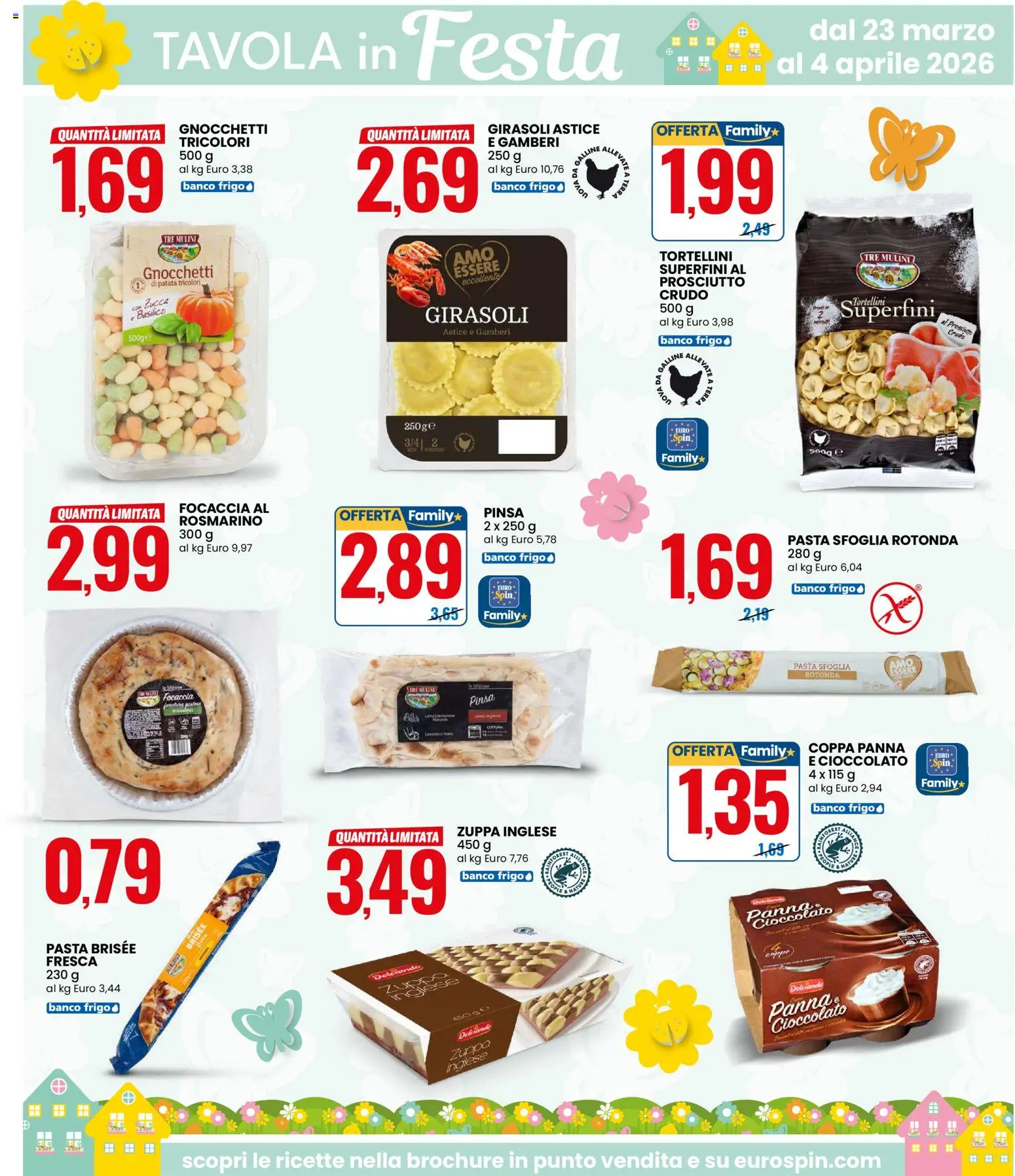 Volantino Eurospin del 23.03.2026 | Pagina: 6 | Prodotti: Gamberi, Prosciutto, Basilico, Terra