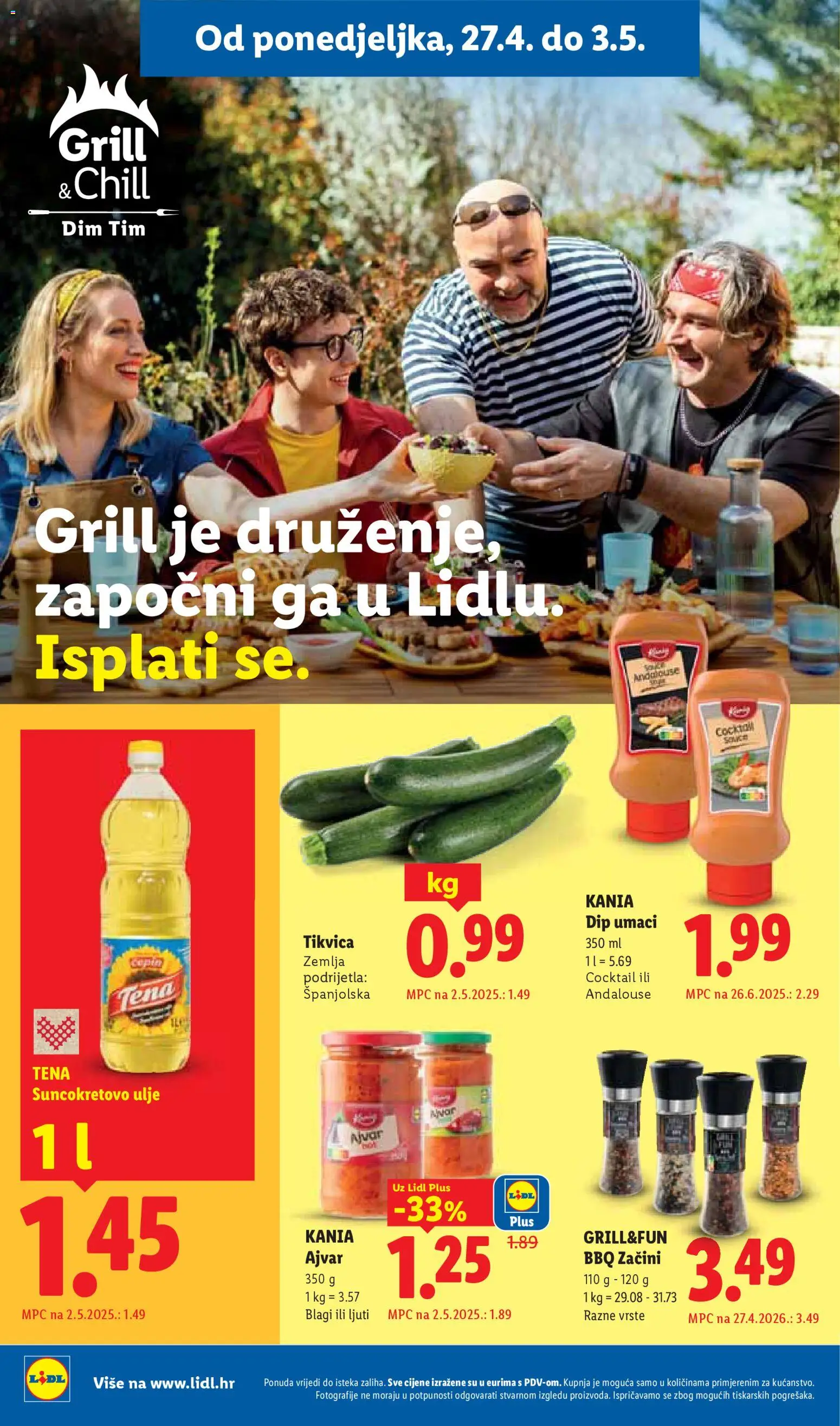 Lidl katalog | vrijedi od 27.04.2026 | Stranica: 6 | Proizvodi: Suncokretovo ulje, Ulje, Ajvar, Začini