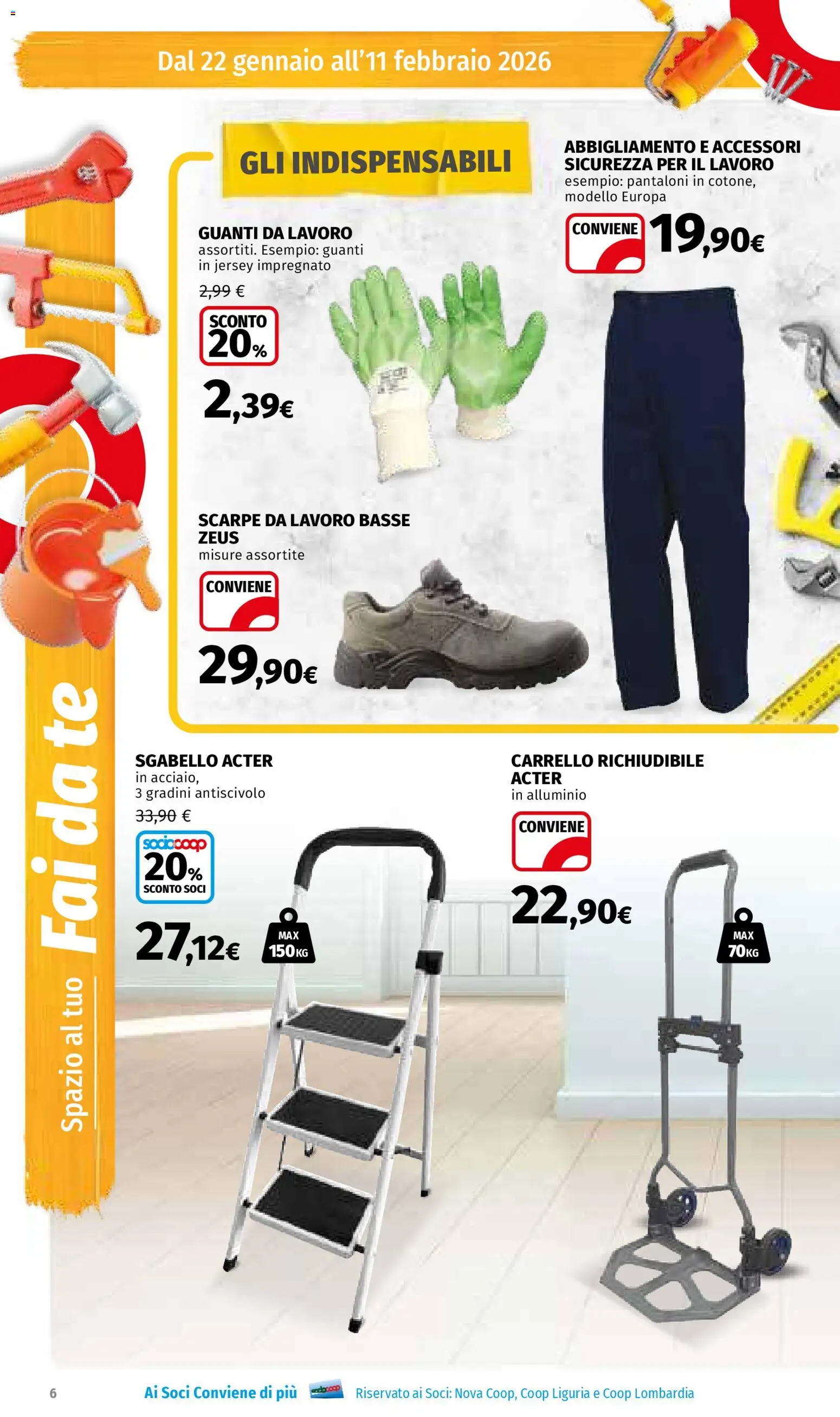Volantino Ipercoop del 22.01.2026 | Pagina: 6 | Prodotti: Tè, Pantaloni, Scarpe, Alluminio