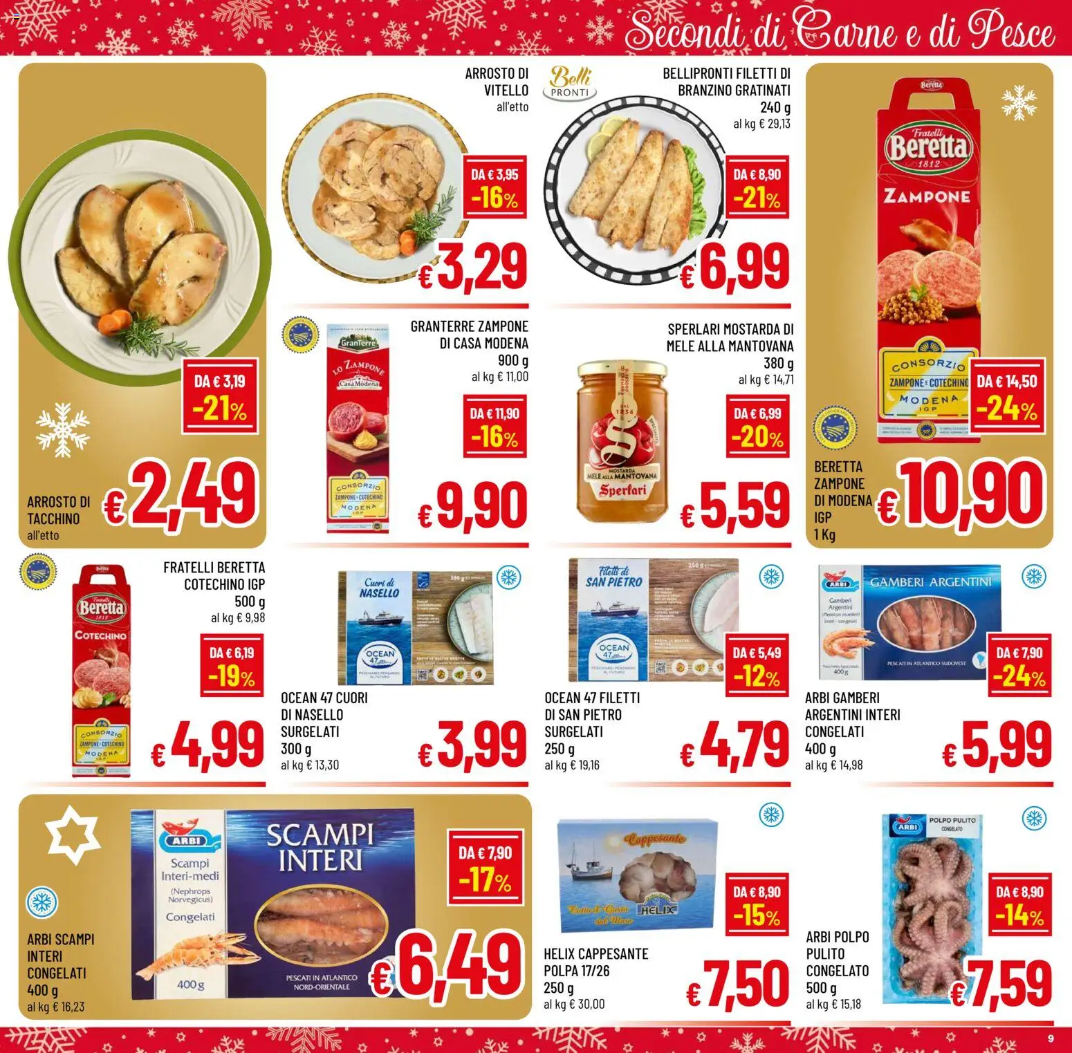 Volantino A&O del 10.12.2025 | Pagina: 9 | Prodotti: Arrosto, Polpo, Vitello, Cotechino