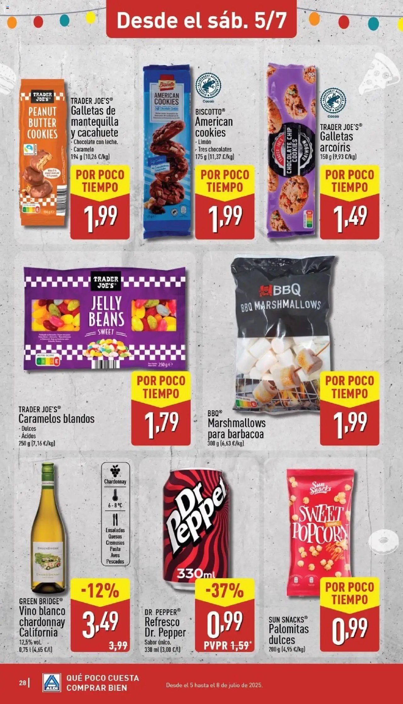 Aldi folleto Península │ válido desde el 30.06.2025 | Página: 28 | Productos: Pasta, Galletas, Barbacoa, Φρυγανιές σικάλεως