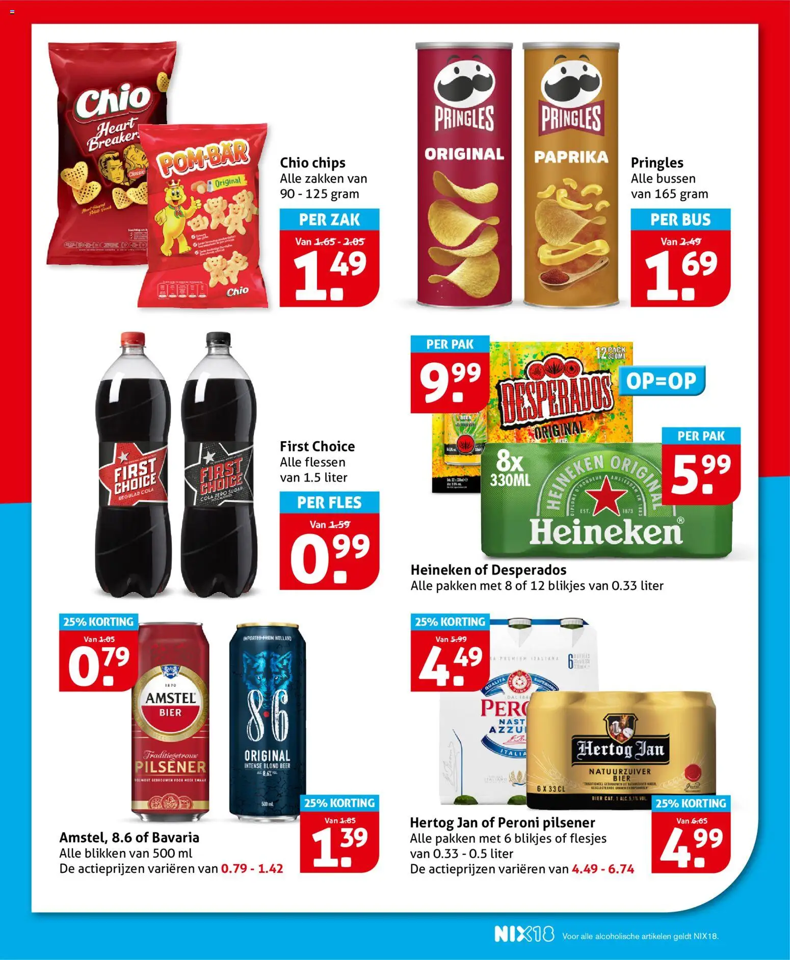 {H1} | Pagina: 24 | Producten: Bier, Chips, Zak, Pringles