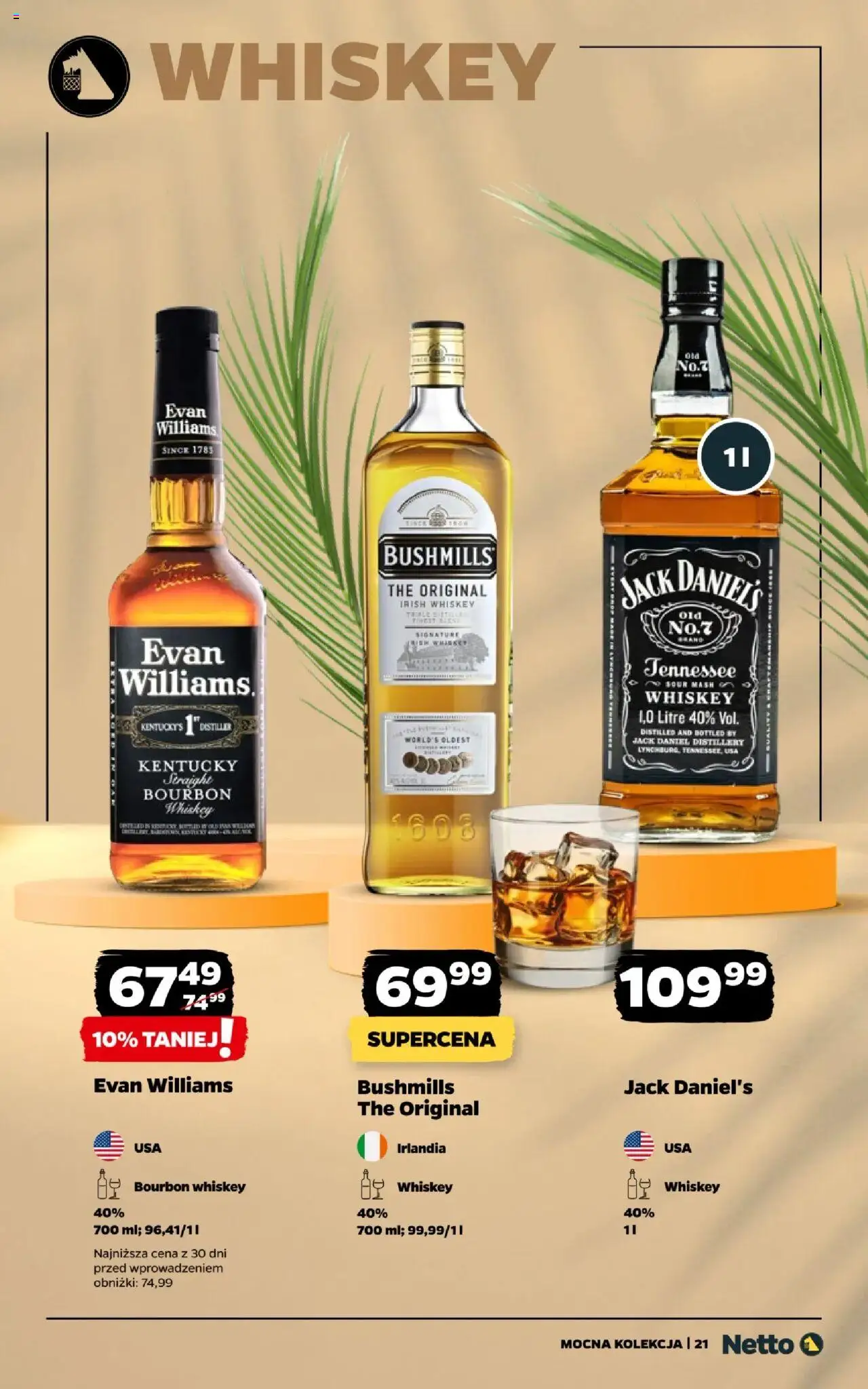 Netto gazetka - Mocna Kolekcja od 01.08.2025 | Strona: 21 | Produkty: Bourbon, Jack Daniel's