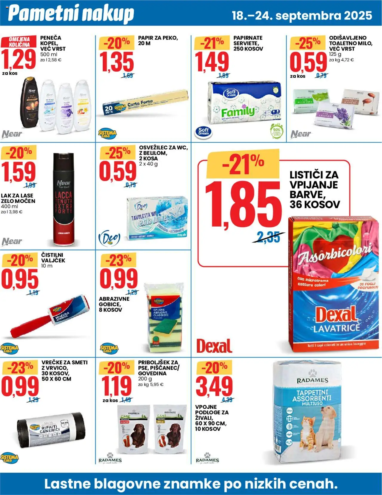 Novi Eurospin katalog ponudbe – veljaven od 18.09.2025 | Stran: 10 | Izdelki: Kos, Lak za lase, Lak, Gobice