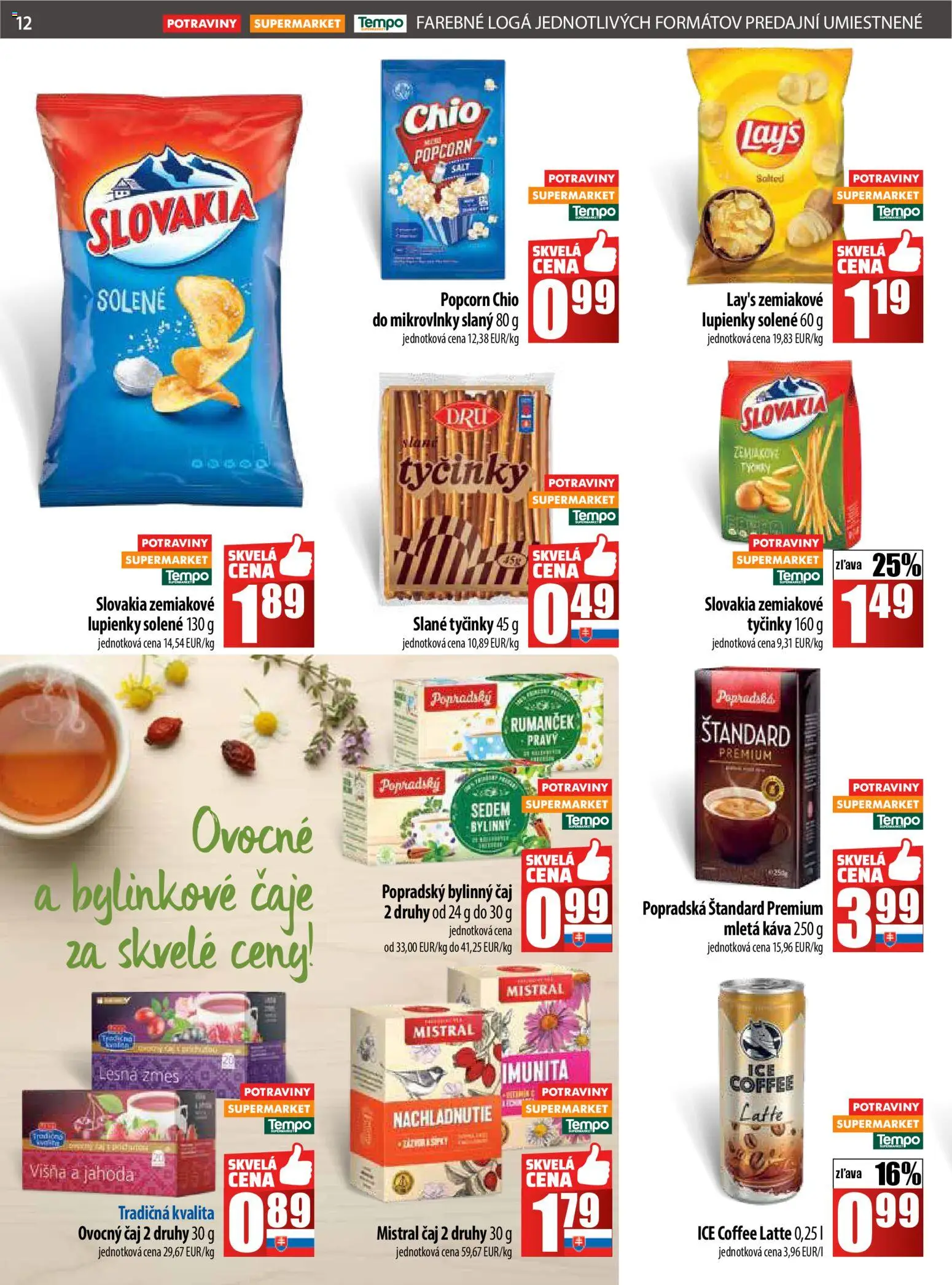 Nové COOP Jednota akcie – leták je platný od 13.11.2025 | Strana: 12 | Produkty: Mikrovlnky, Káva, Čaj