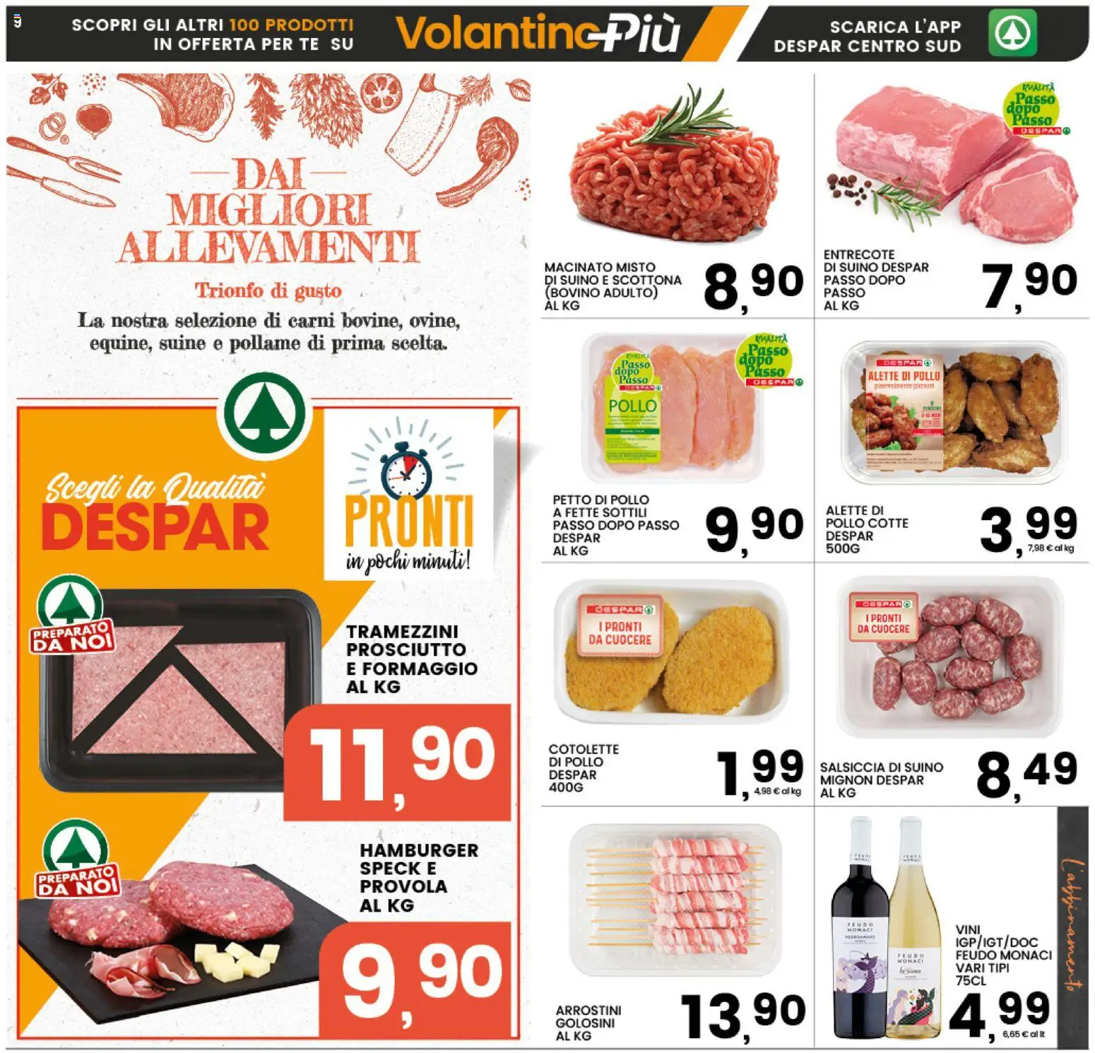 Volantino Interspar del 29.01.2026 | Pagina: 9 | Prodotti: Pollo, Tè, Suino, Macinato