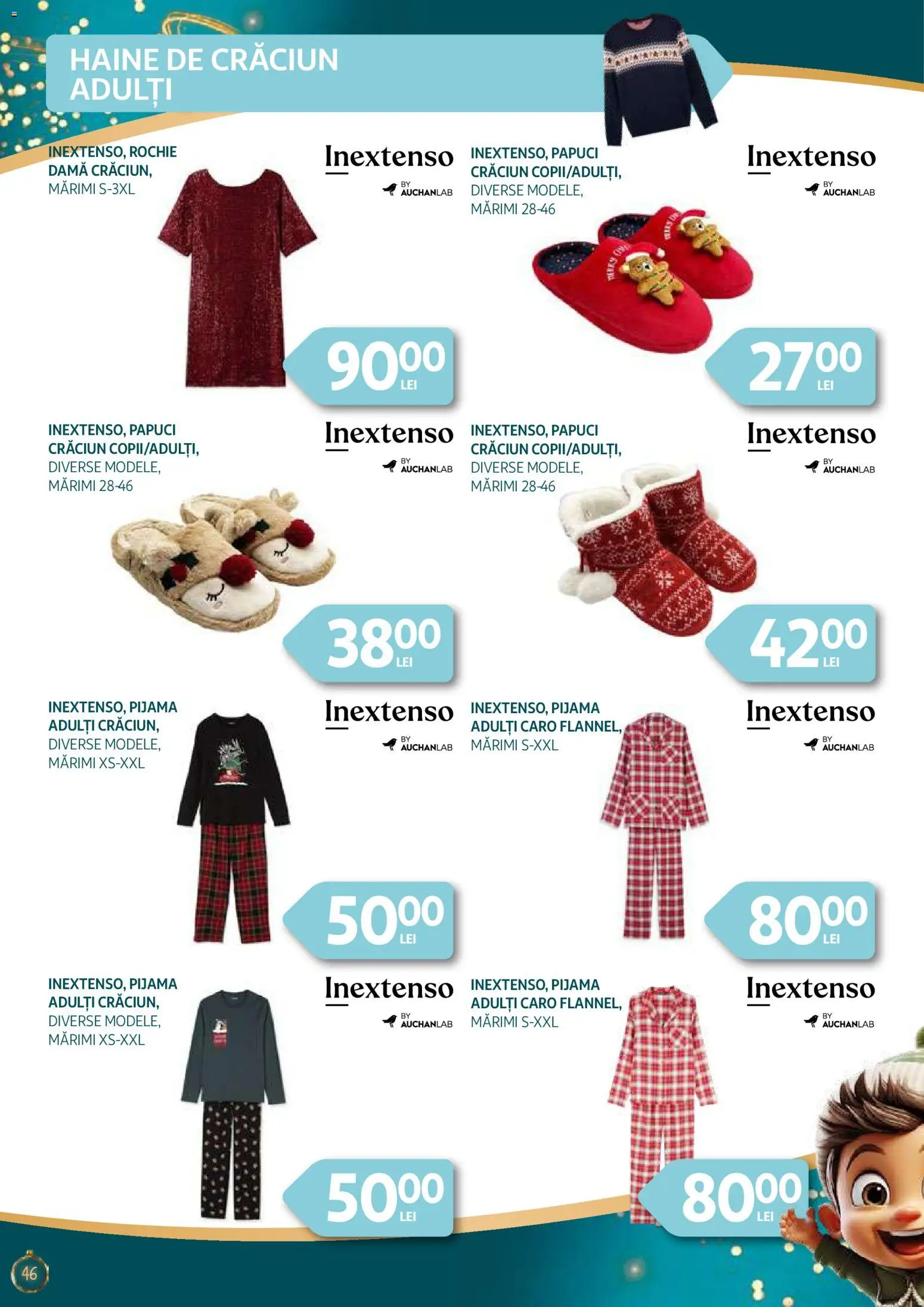 Noul catalog Auchan – valabil de la 26.11.2025 | Pagină: 46 | Produse: Rochie, Haine, Papuci