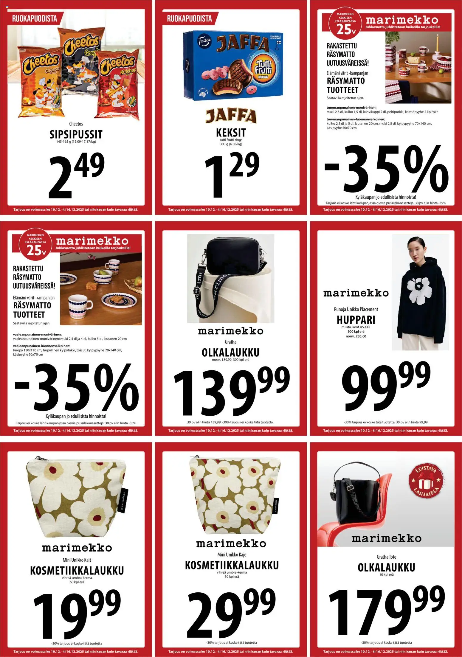 Tuuri tarjoukset – voimassa 10.12.2025 alkaen | Sivu: 17 | Tuotteet: Muki, Huppari, Keksit, Lautanen