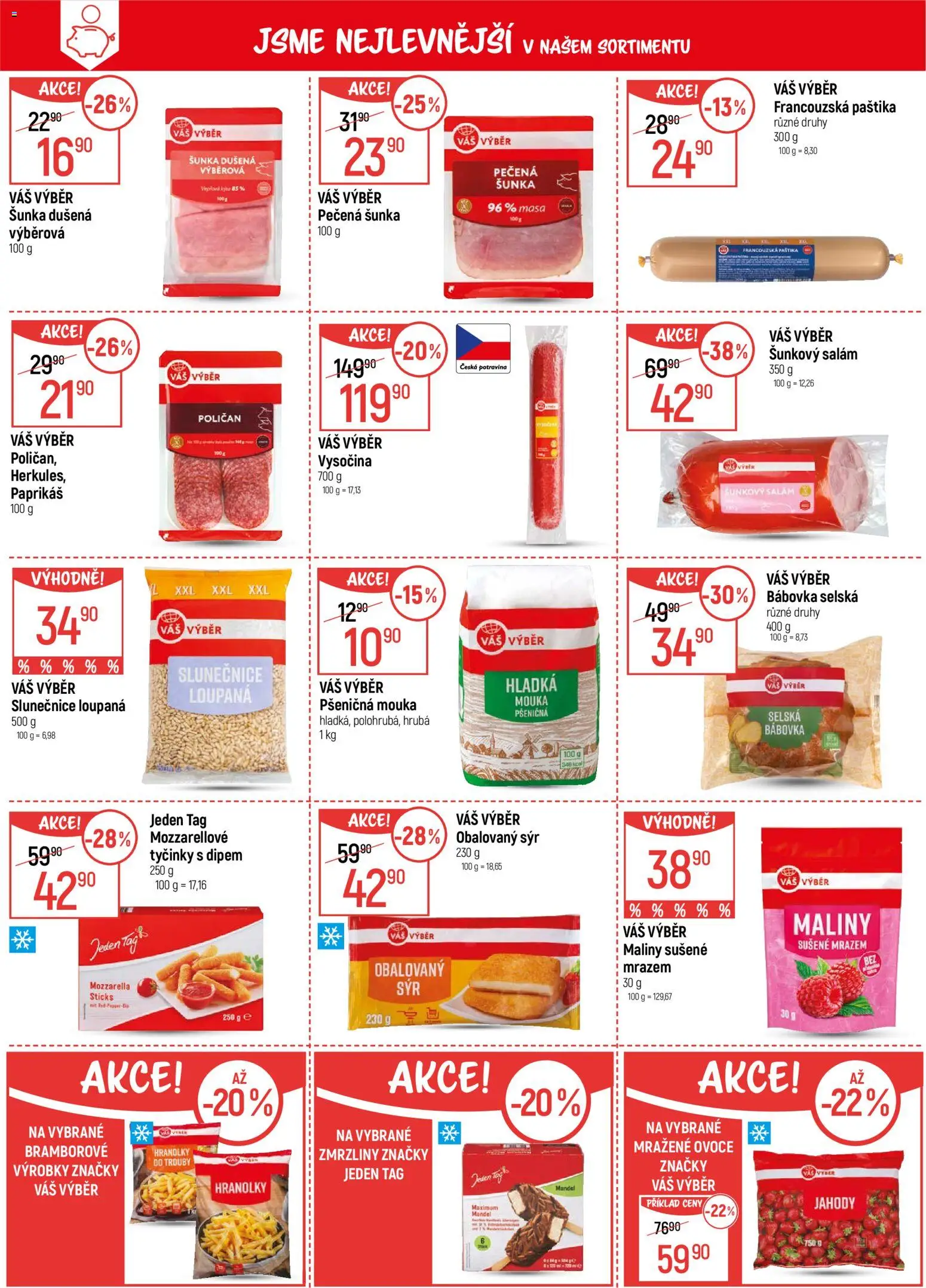 Globus leták - Praha Zličín od 07.01.2026 | Strana: 4 | Produkty: Zmrzliny, Salám, Tyčinky, Mozzarella