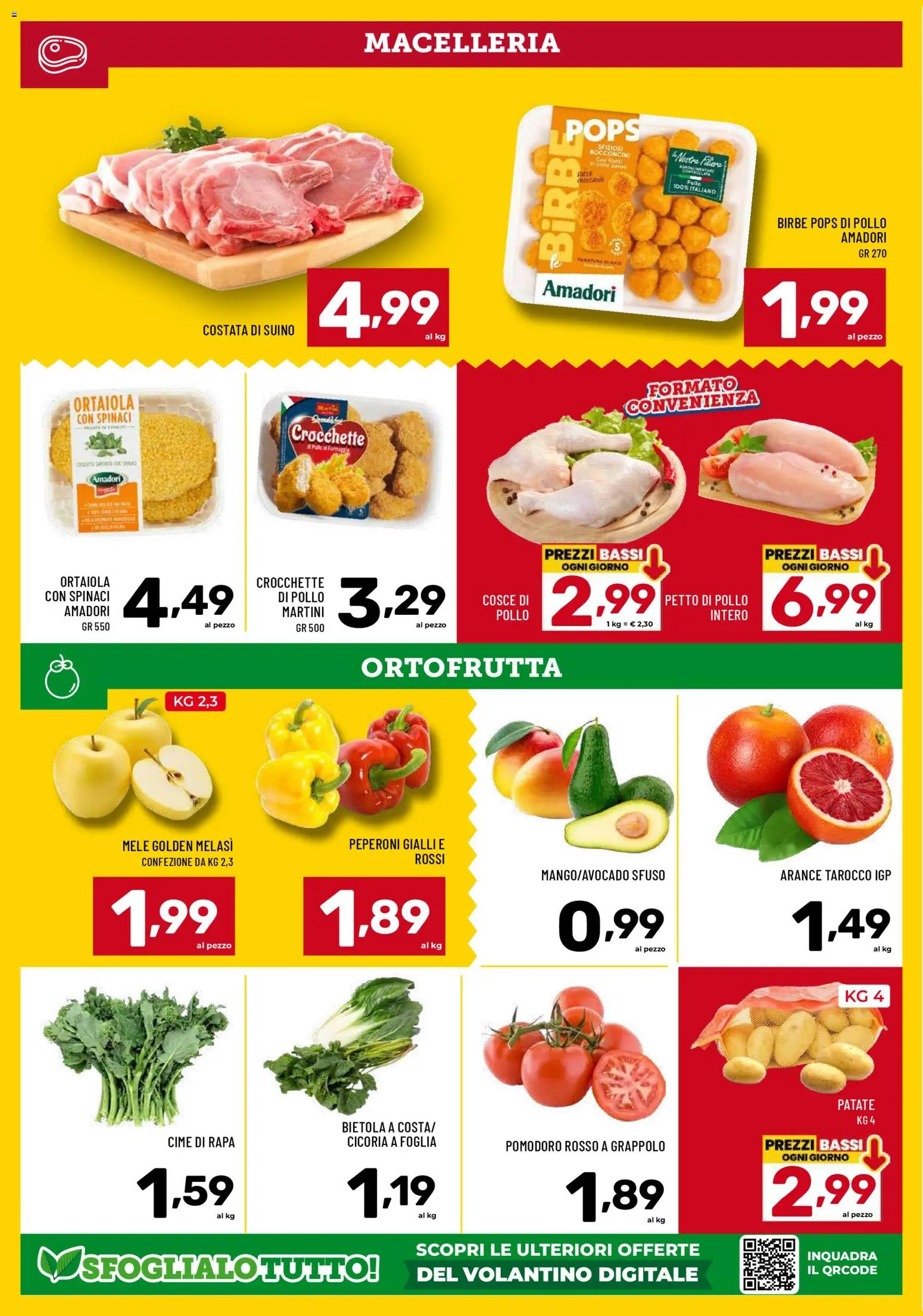 Volantino Il Centesimo del 13.02.2026 | Pagina: 4 | Prodotti: Petto di Pollo, Peperoni, Spinaci, Crocchette