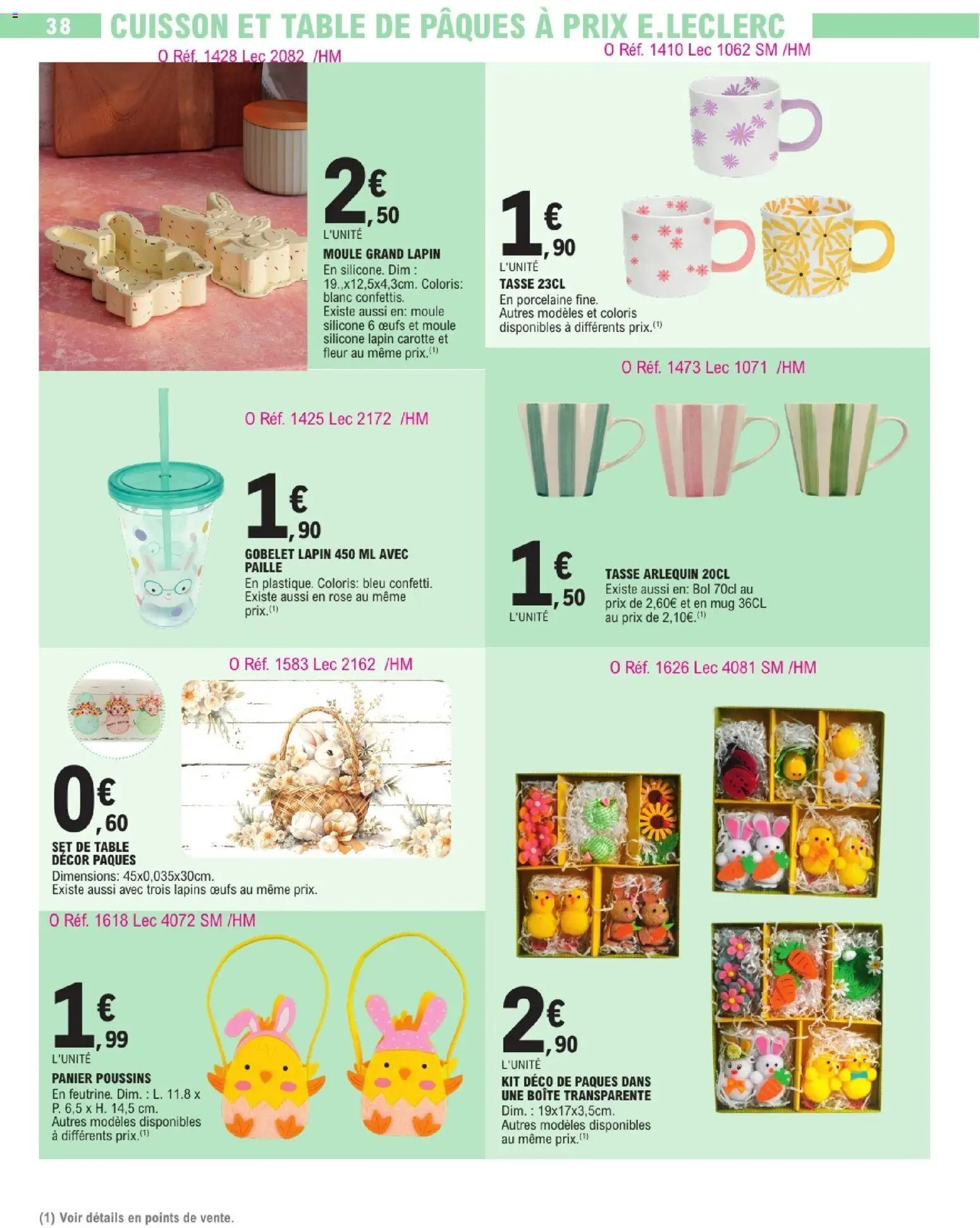 {H1} | Page: 38 | Produits: Lapin, Panier, Œufs, Carotte