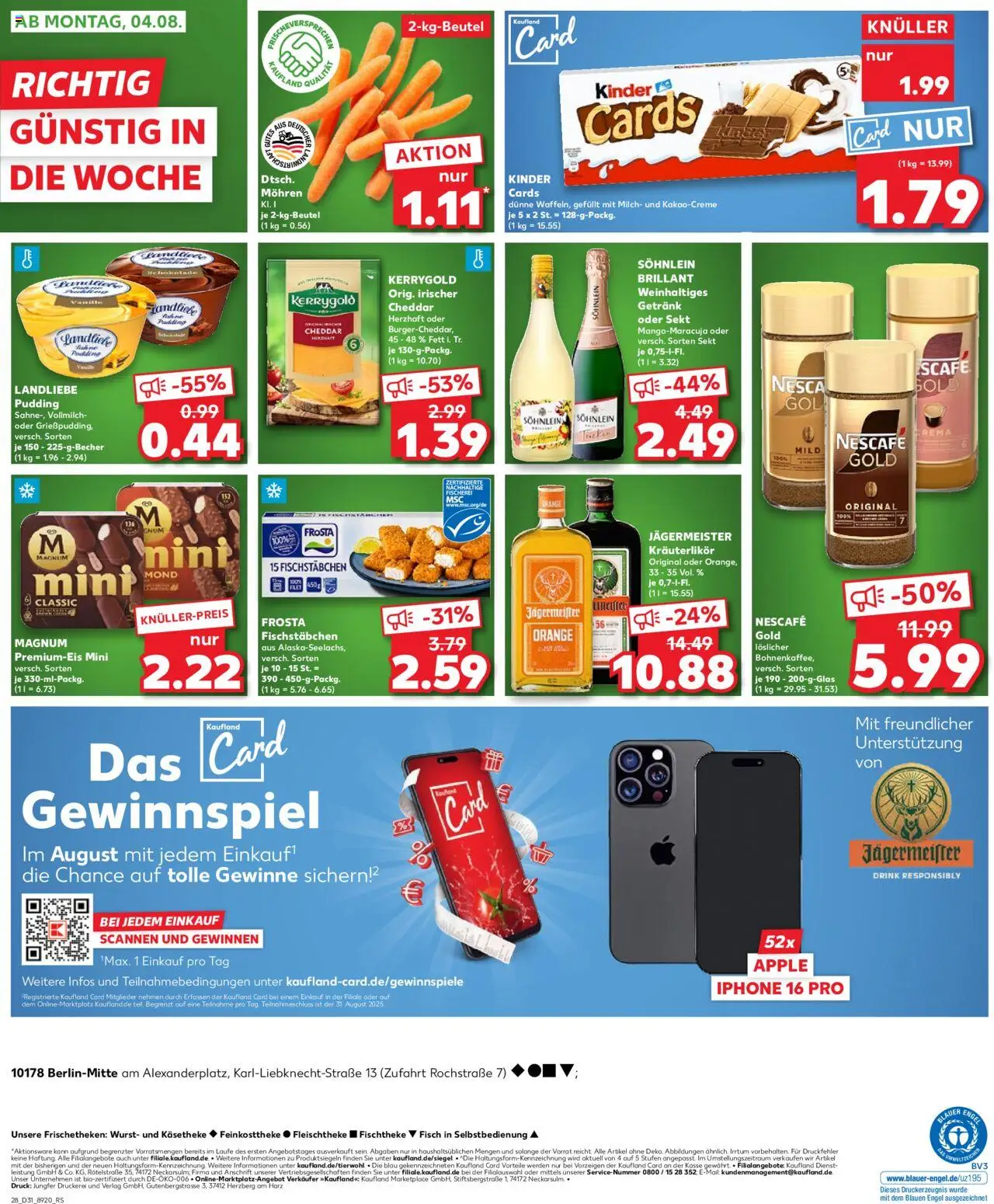 Kaufland Prospekt 	 - gültig ab dem 31.07.2025 | Seite: 28 | Produkte: Nescafe, Apple, Frosta, Nescafe gold