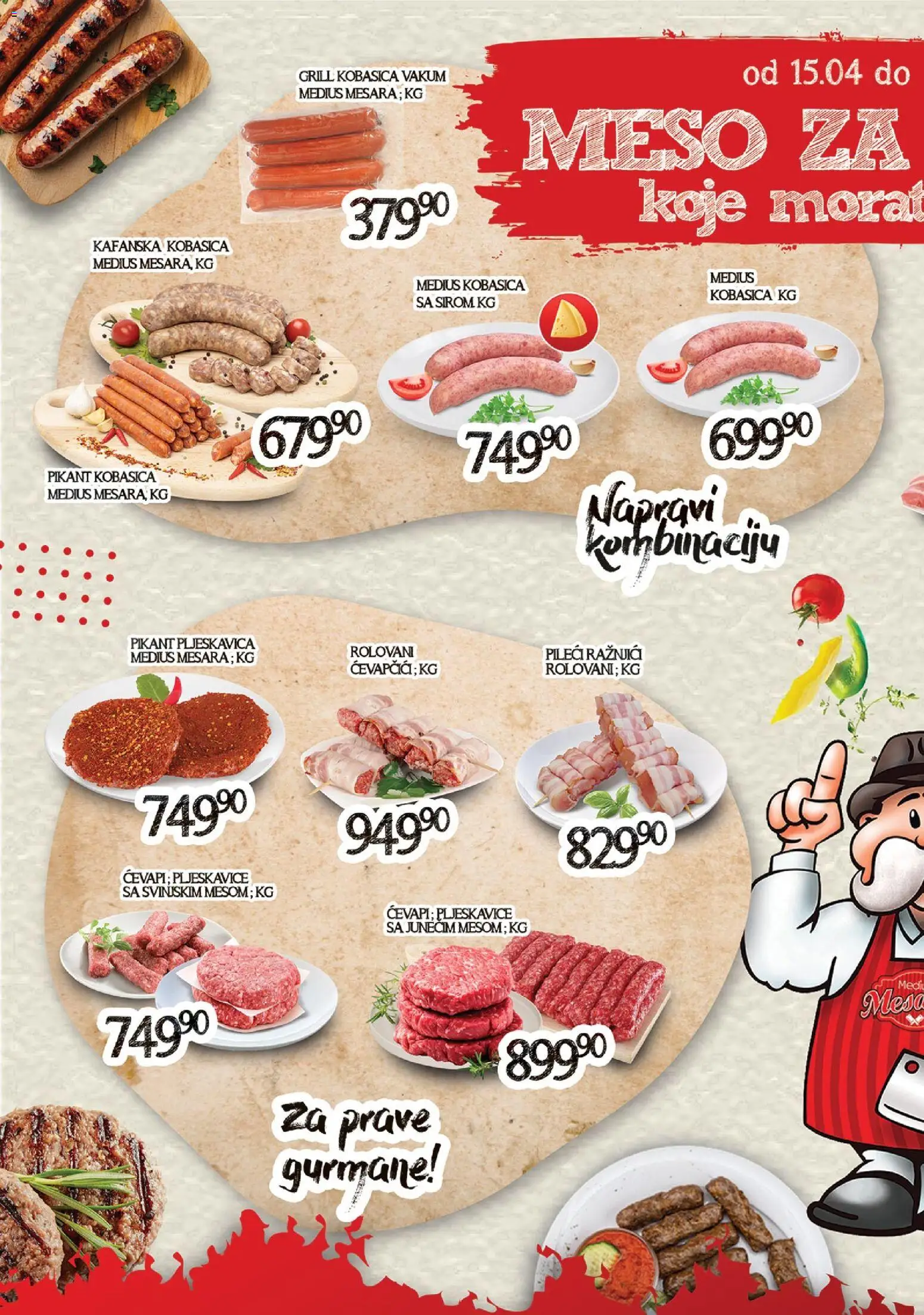 Medius katalog - važi od 15.04.2026 | Strana: 2 | Proizvode: Pljeskavice, Kobasica