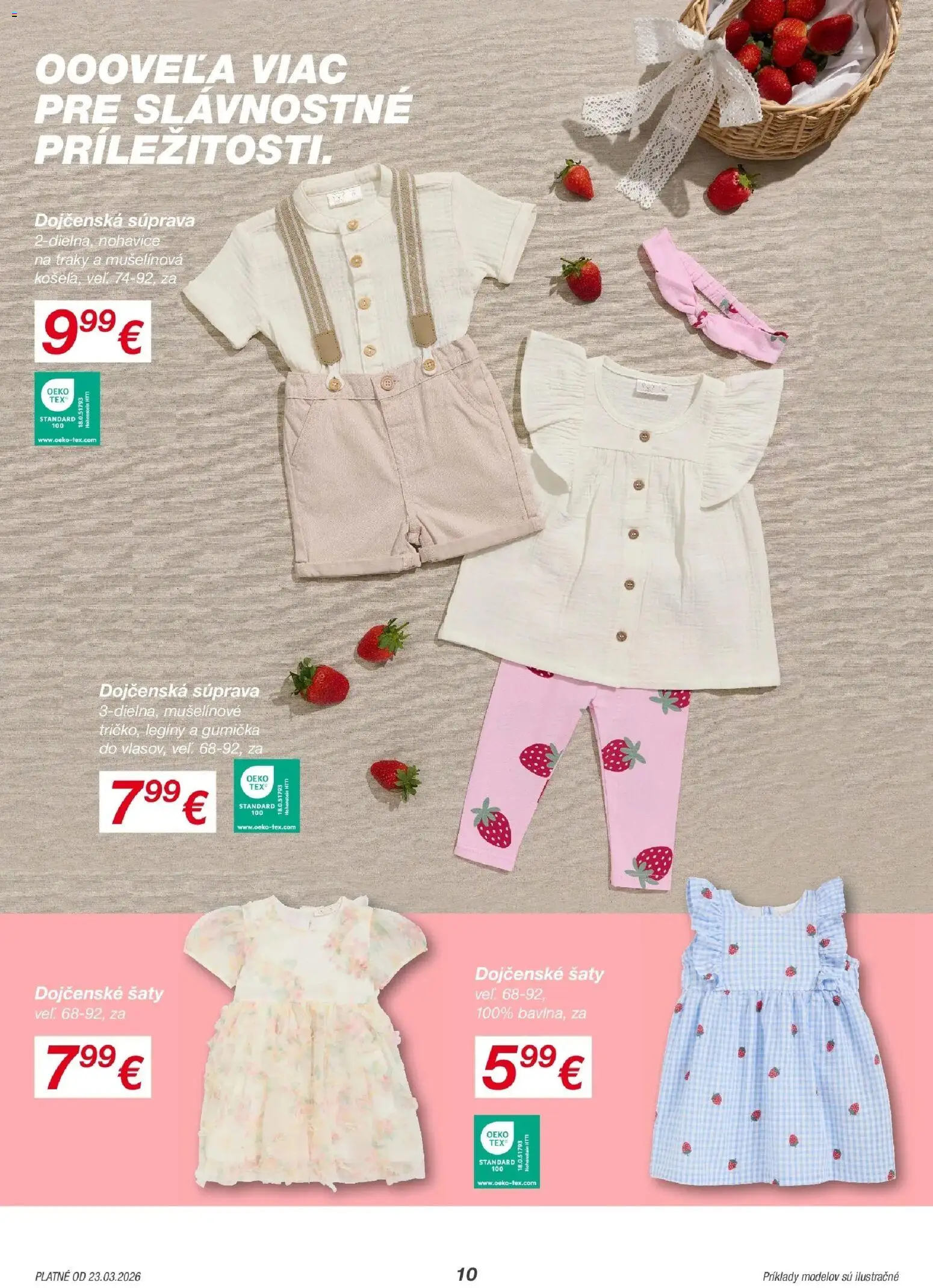 Nové Kik akcie – leták je platný od 19.03.2026 | Strana: 10 | Produkty: Šaty, Nohavice, Legíny