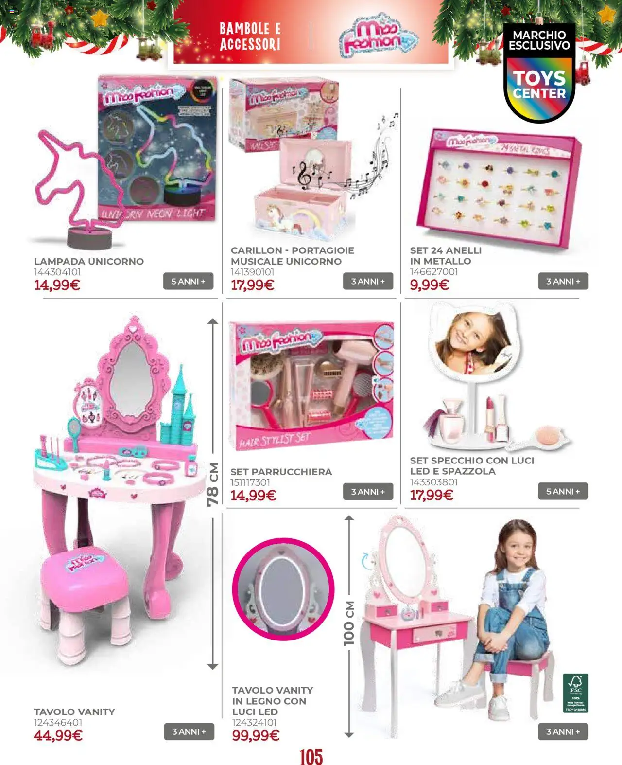 Volantino Toys Center del 17.10.2025 | Pagina: 107 | Prodotti: Spazzola, Tavolo, Specchio, Lampada
