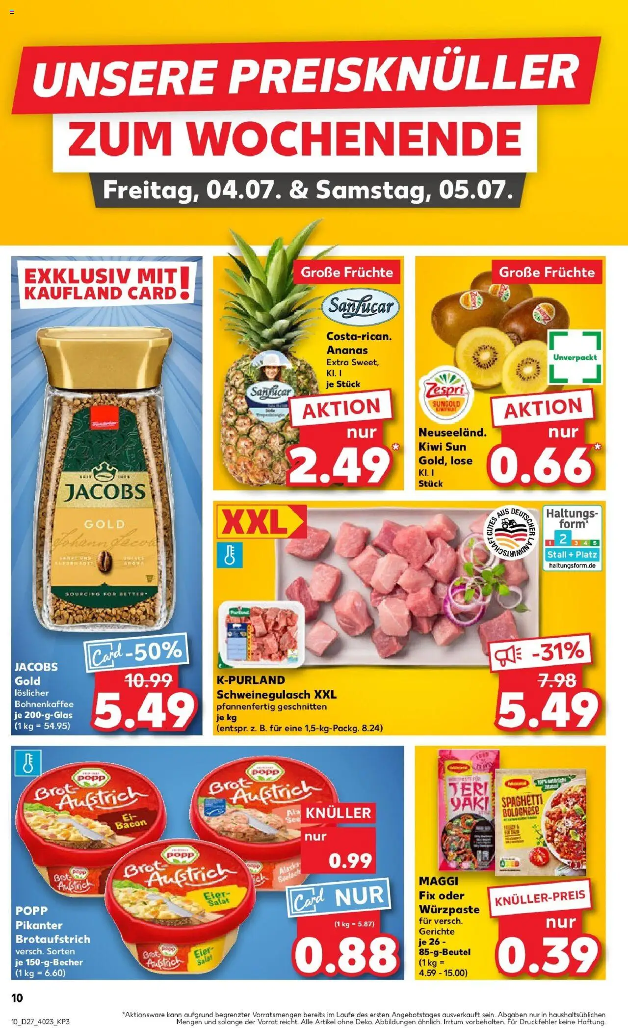 Kaufland prospekt Spremberg	 - gültig ab dem 03.07.2025 | Seite: 10 | Produkte: Eier, Ananas, Brot, Salat