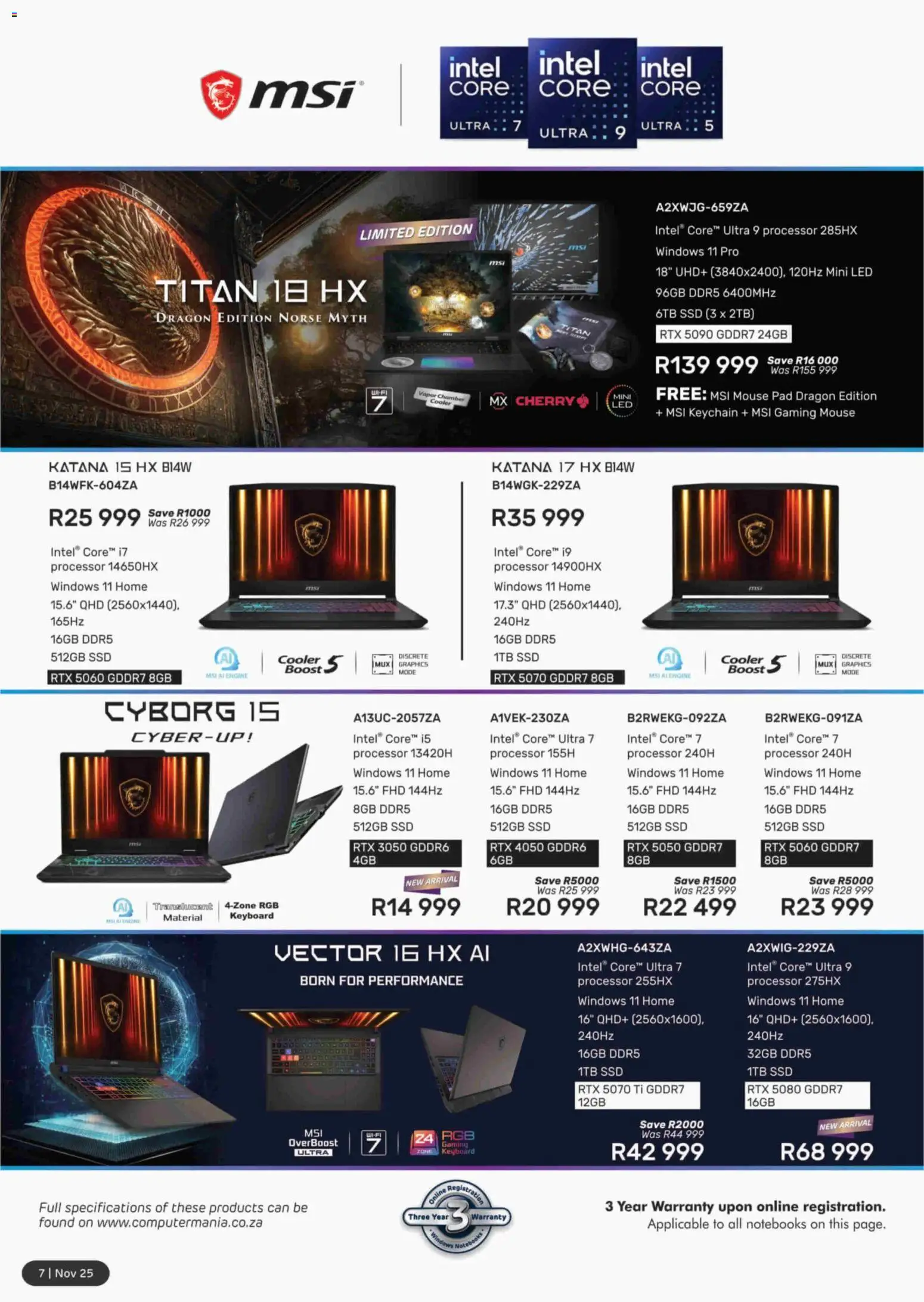New Computer Mania catalogue – valid from 01.11.2025 | Page: 13 | Products: Mouse, Keyboard, Cooler