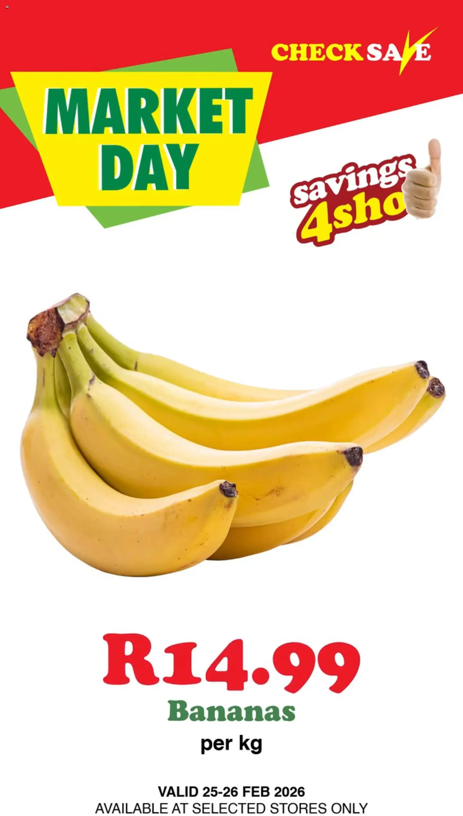 New Check Save catalogue – valid from 25.02.2026 | Page: 1 | Products: Bananas