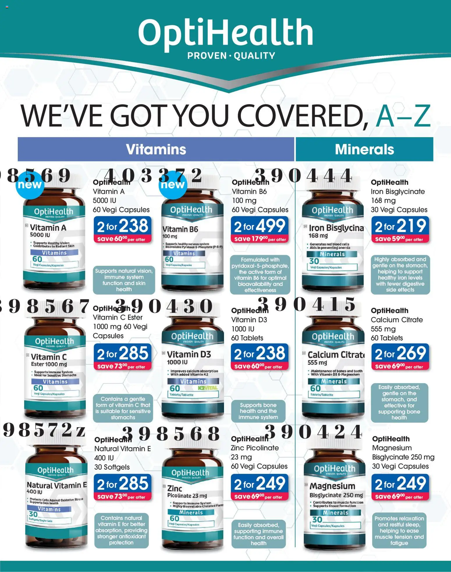 New Clicks catalogue – valid from 23.04.2026 | Page: 13 | Products: Iron, Vitamins