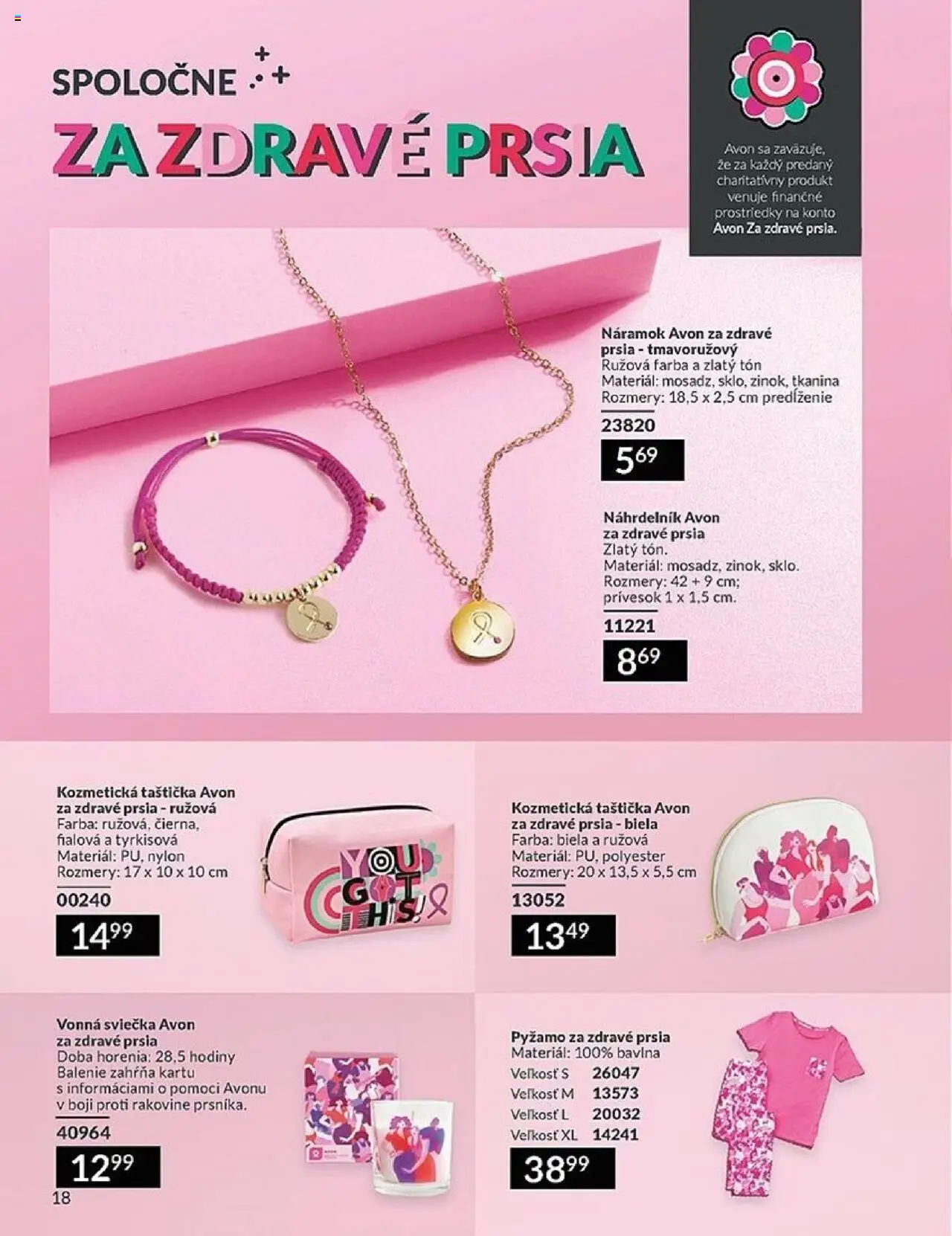 Nové Avon akcie – leták je platný od 01.10.2025 | Strana: 18 | Produkty: Hodiny, Pyžamo